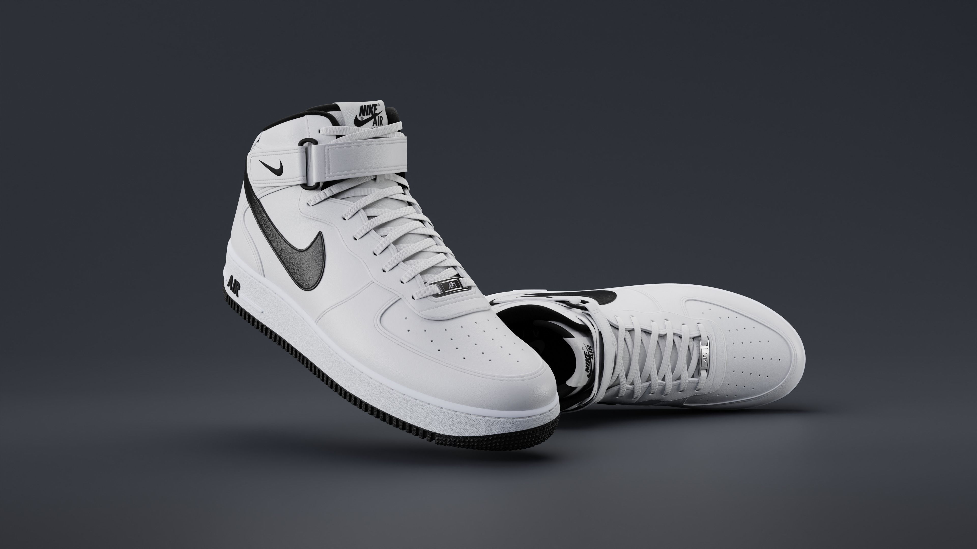 Nike Air Force 1 Mid 3D model_19