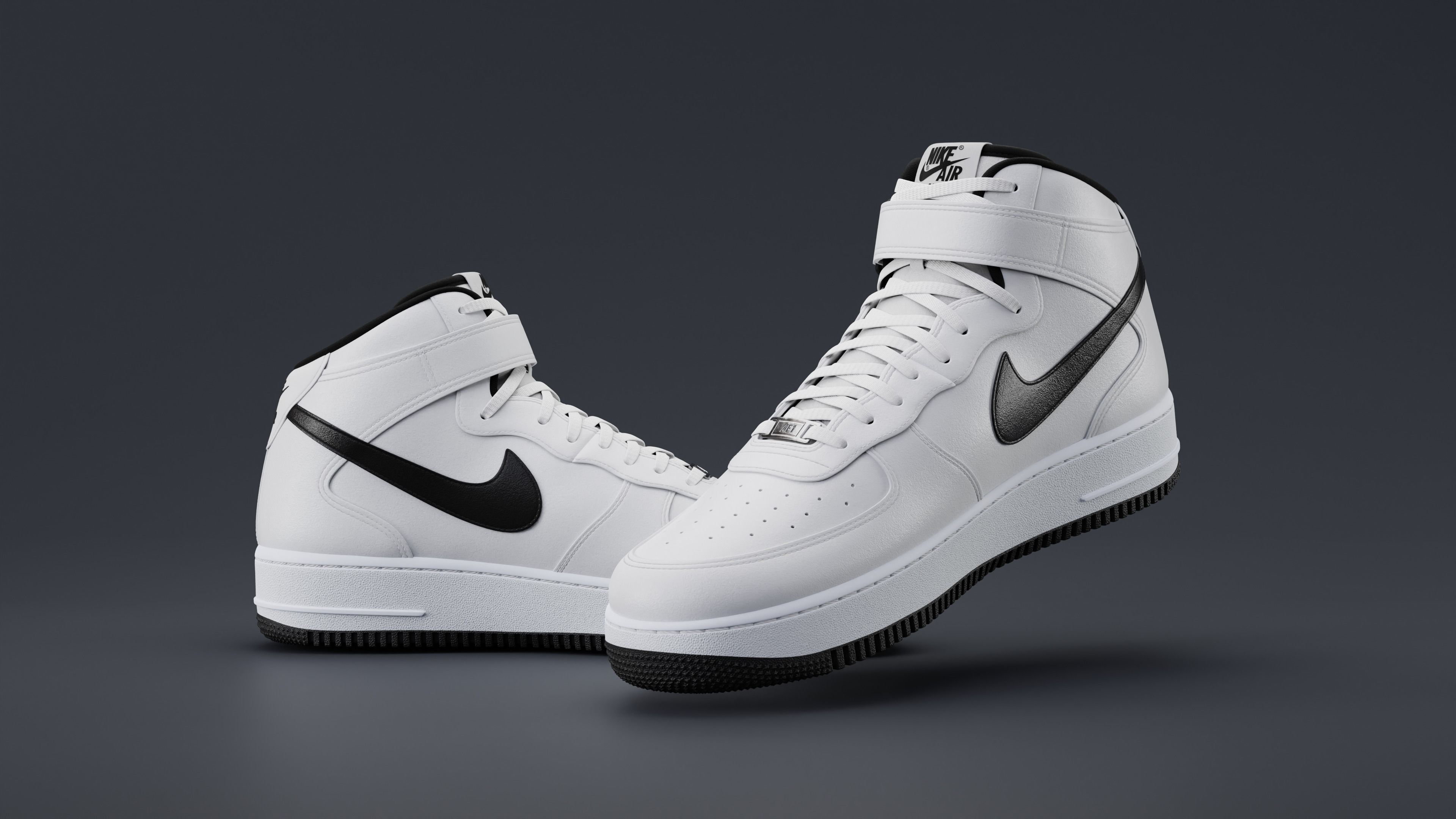 Nike Air Force 1 Mid 3D model_4