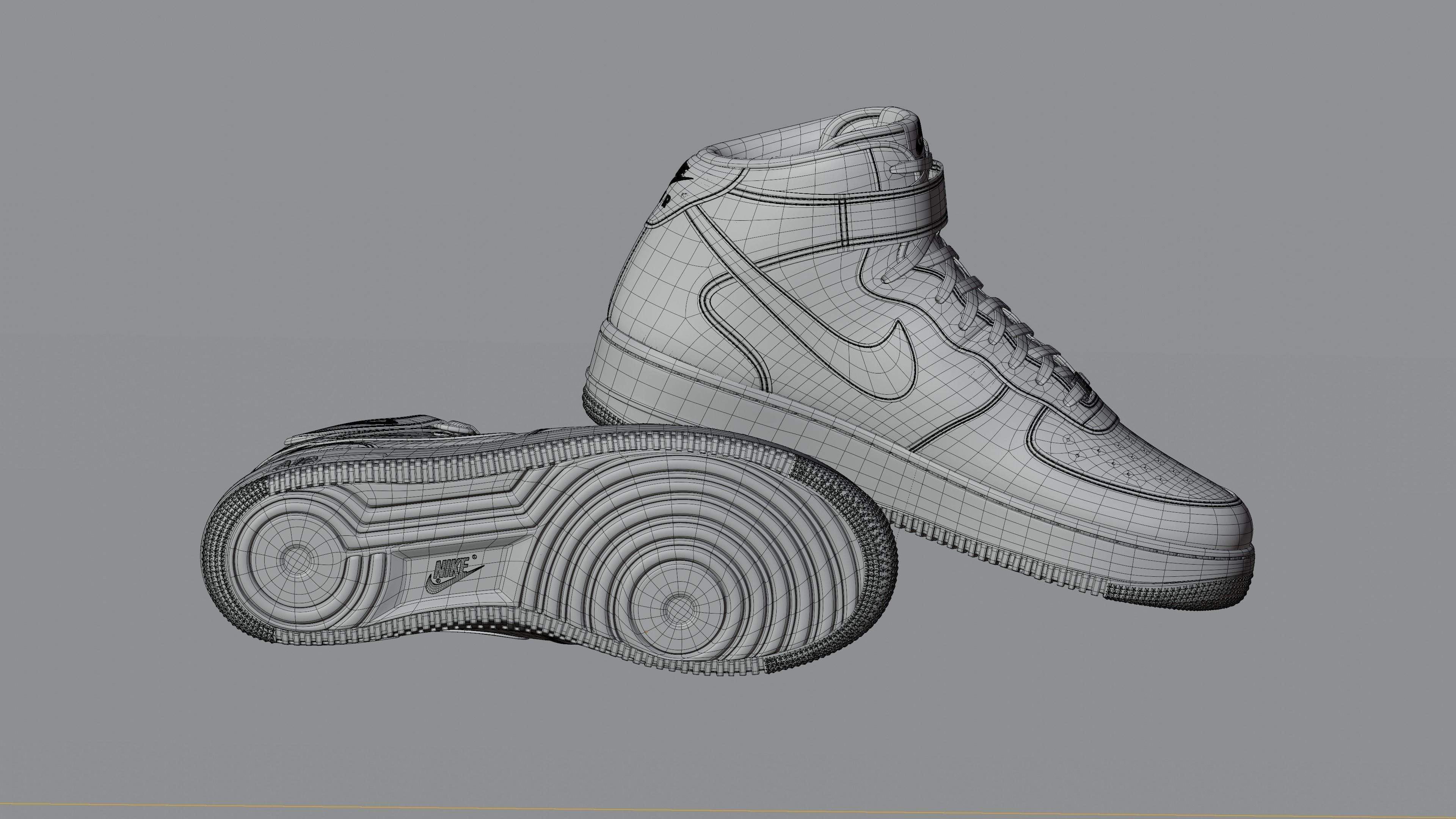 Nike Air Force 1 Mid 3D model_35