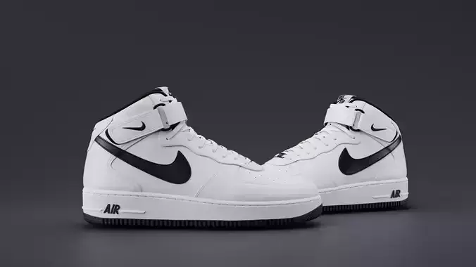 Nike Air Force 1 Mid 3D model
