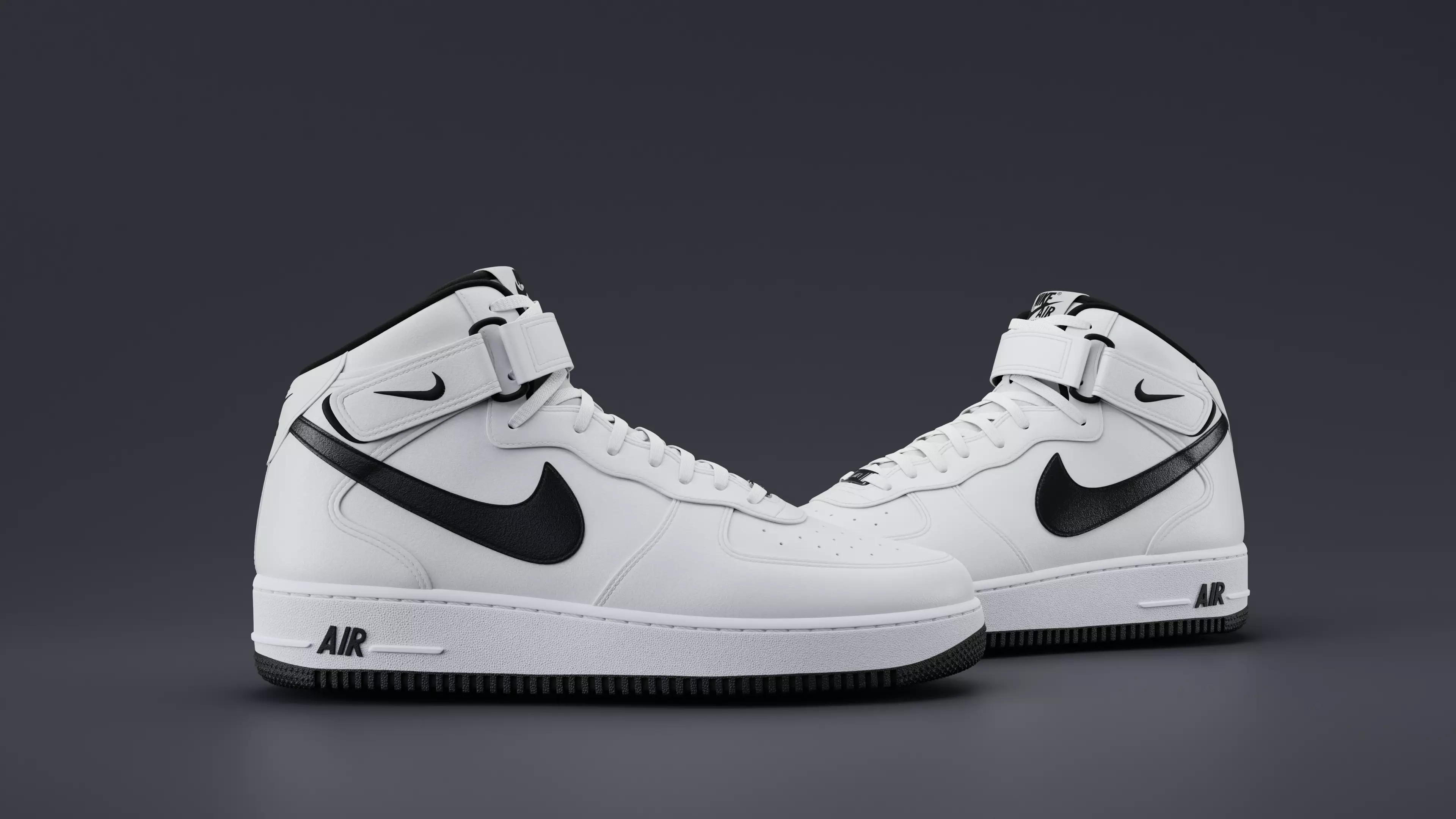 Nike Air Force 1 Mid 3D model_0