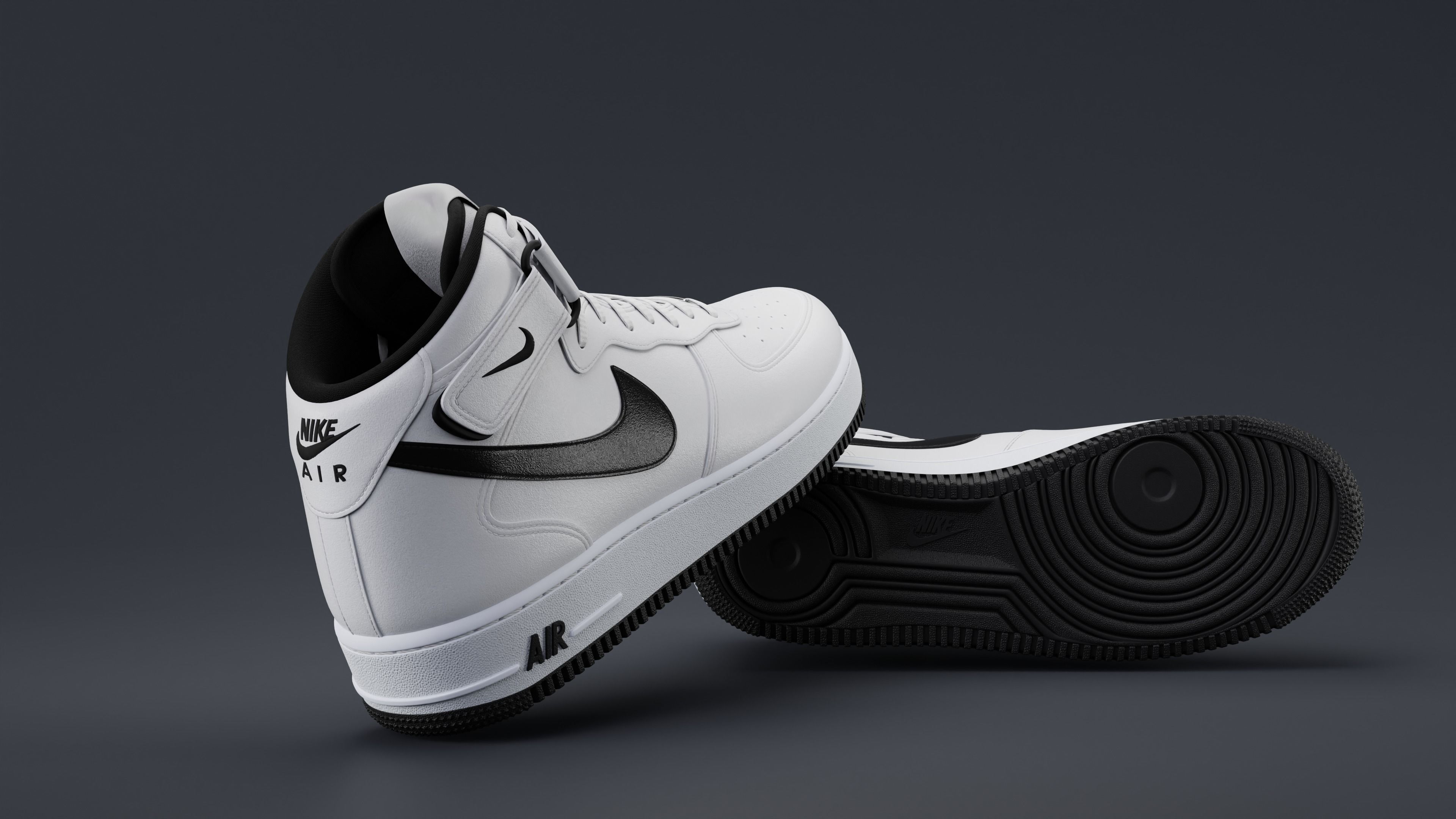 Nike Air Force 1 Mid 3D model_5