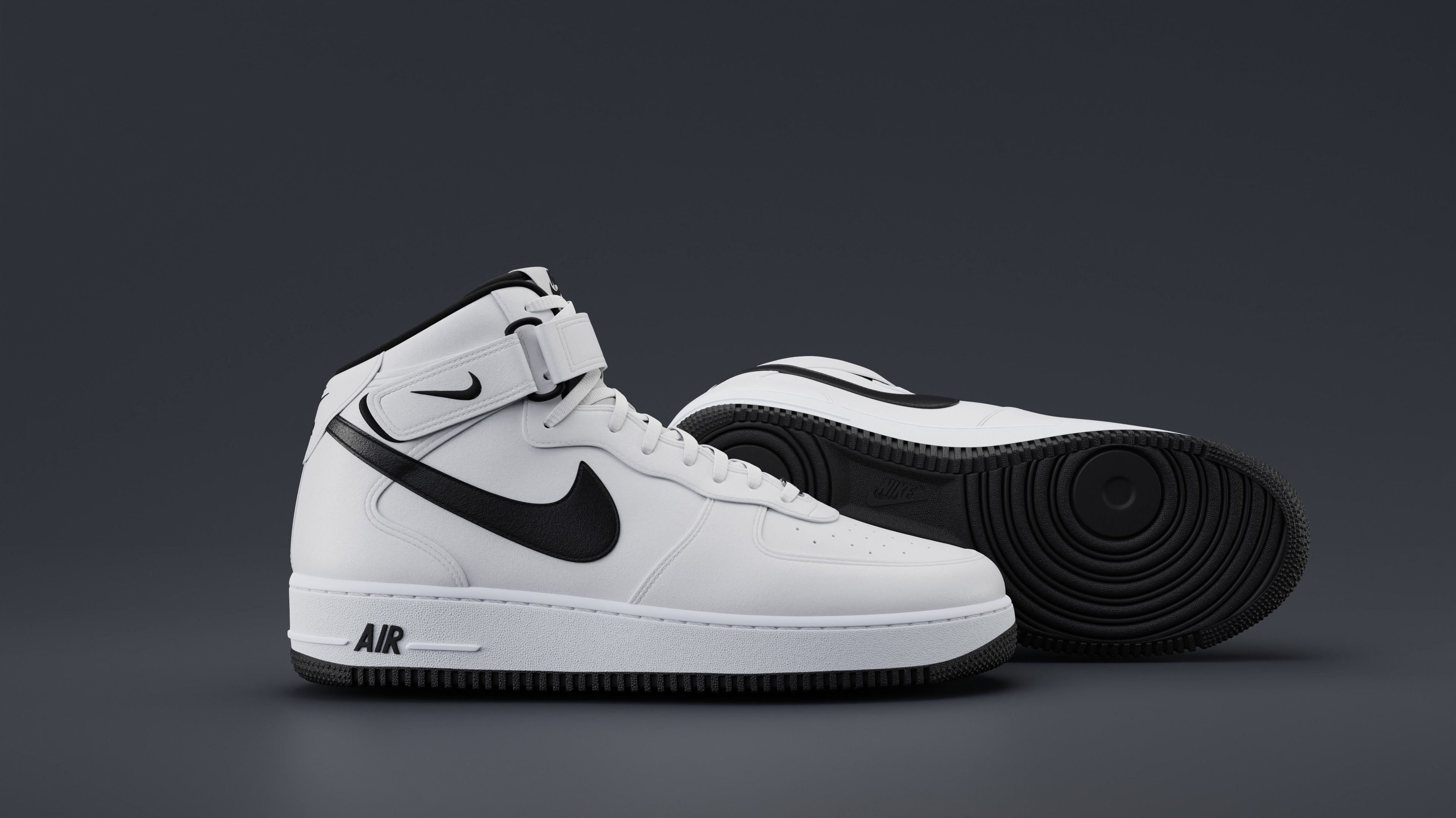 Nike Air Force 1 Mid 3D model_3