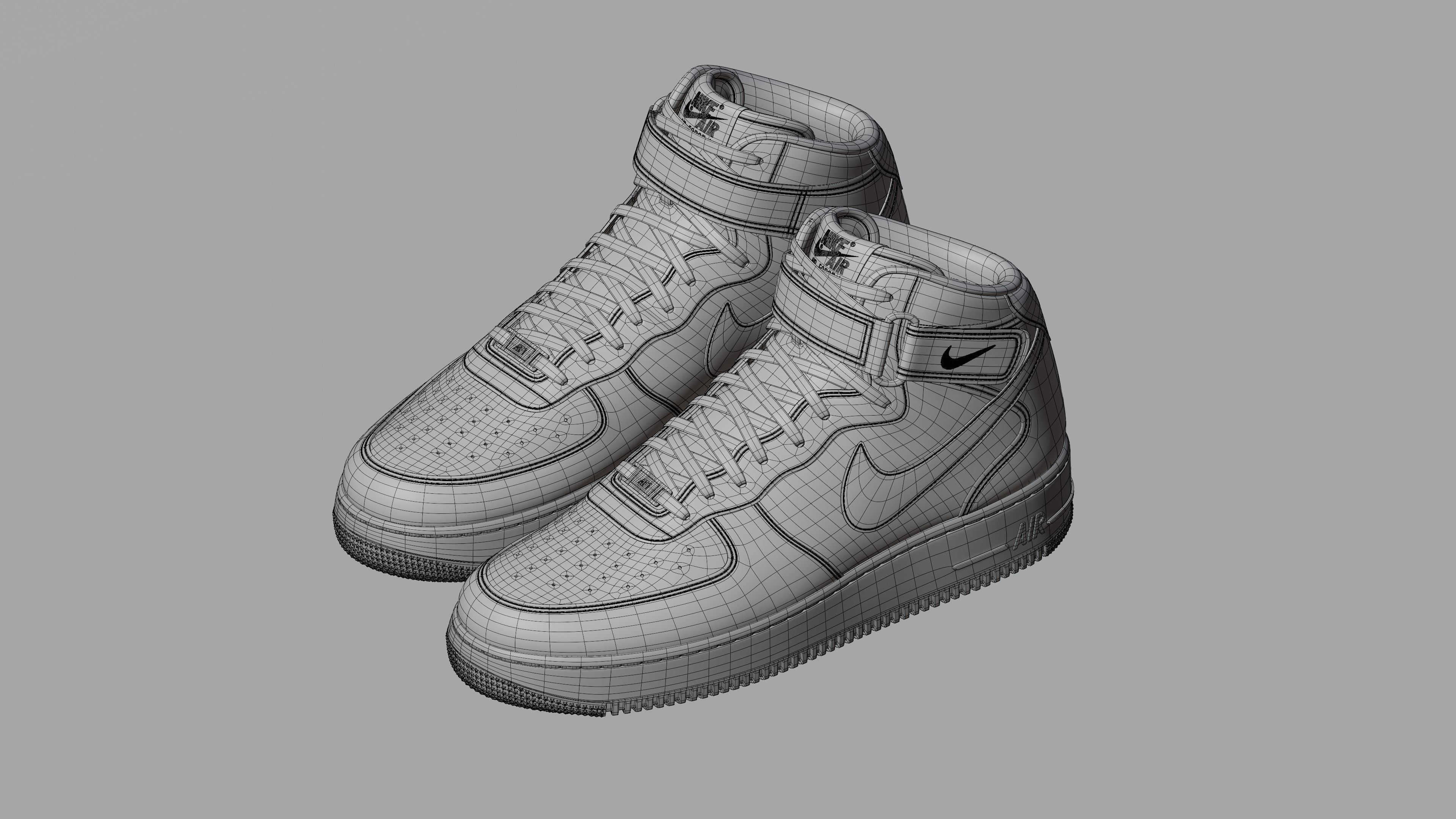 Nike Air Force 1 Mid 3D model_11