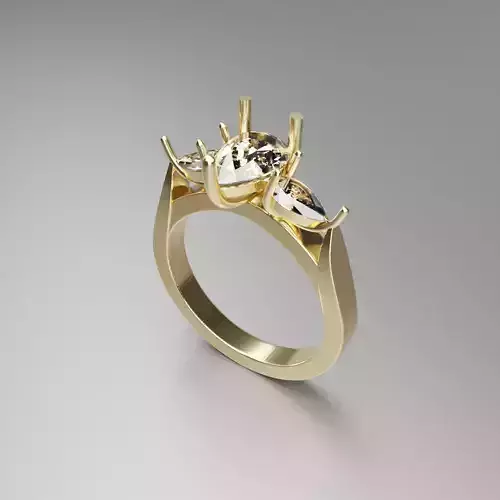3 Pear shape setting ring