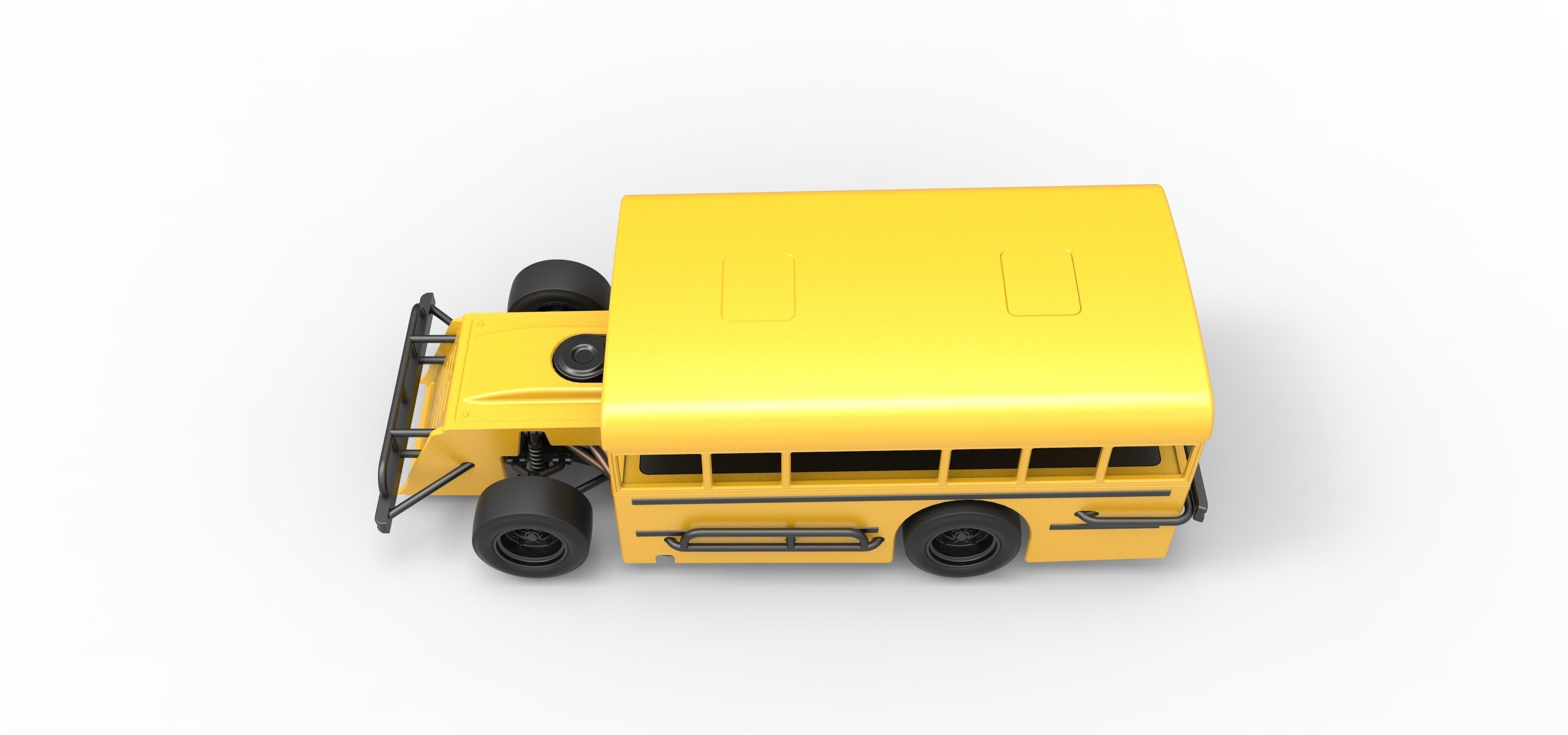 Outlaw Figure 8 Modified stock car as School bus Scale 1 to 25 3D print model_10