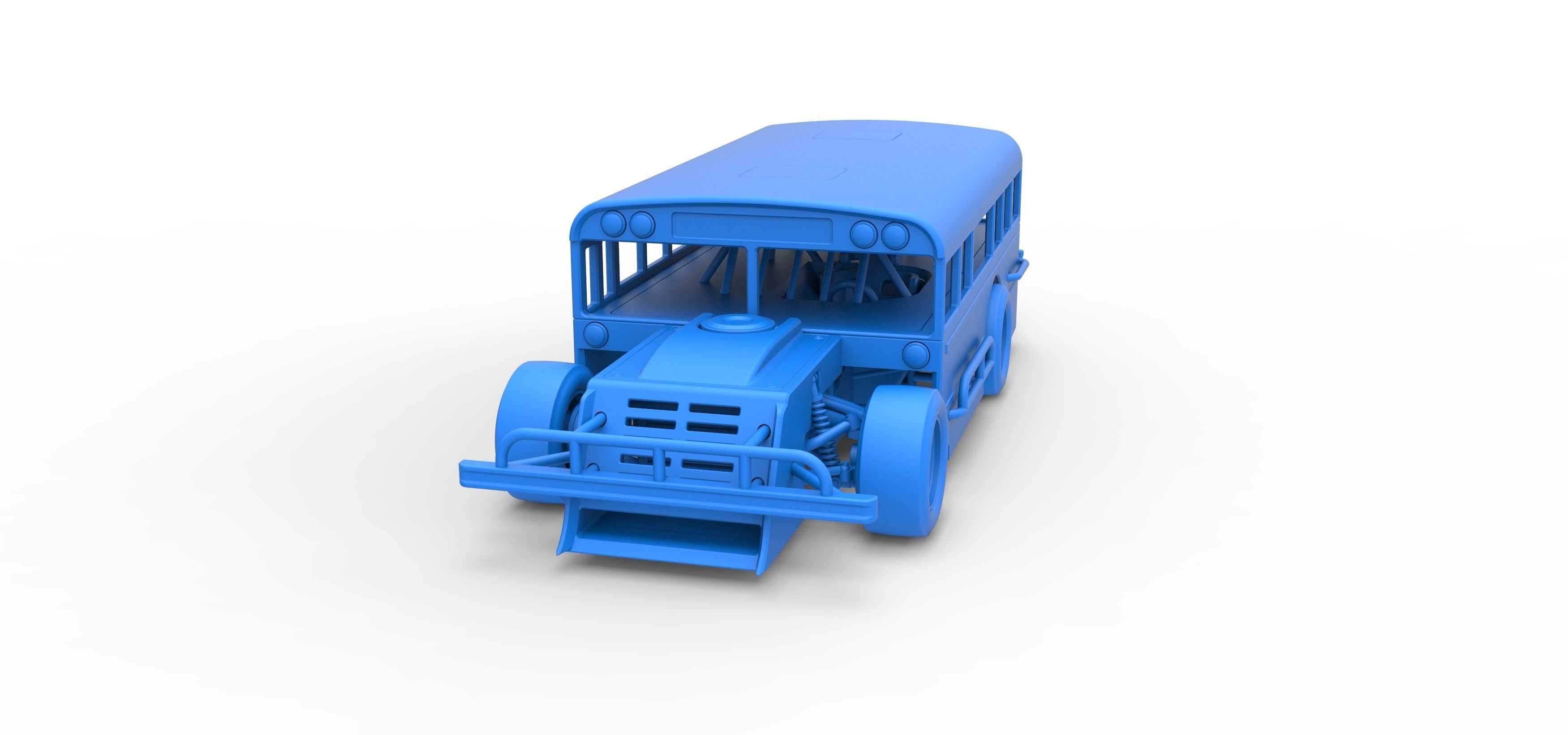 Outlaw Figure 8 Modified stock car as School bus Scale 1 to 25 3D print model_26