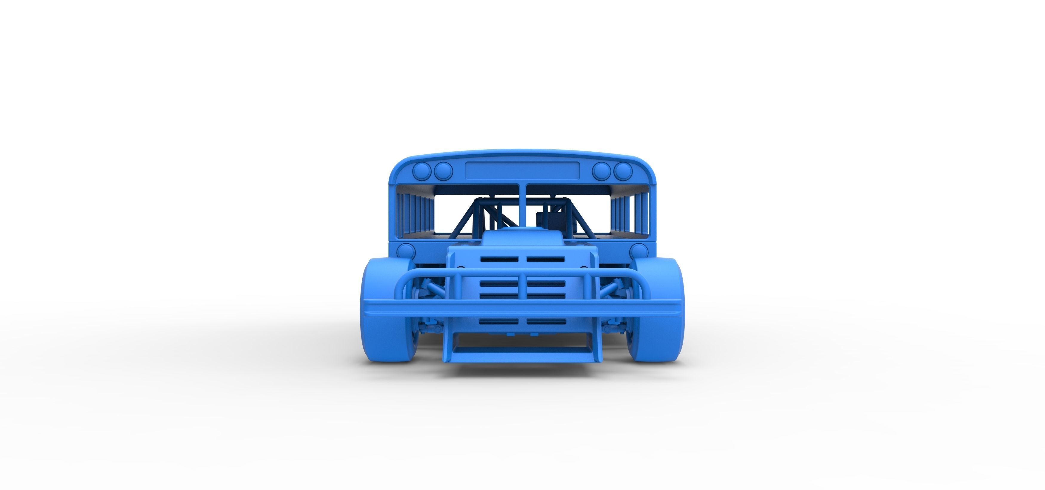 Outlaw Figure 8 Modified stock car as School bus Scale 1 to 25 3D print model_28