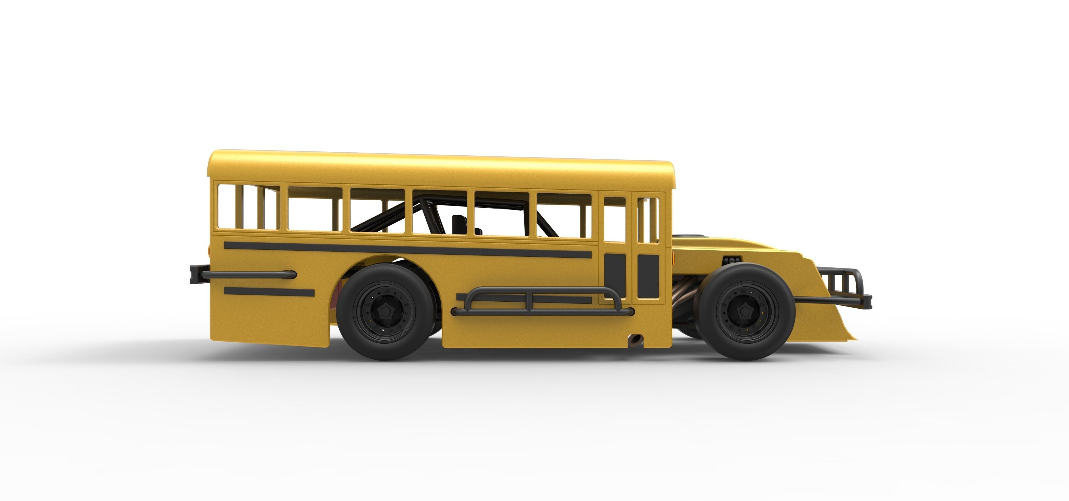 Outlaw Figure 8 Modified stock car as School bus Scale 1 to 25 3D print model_19