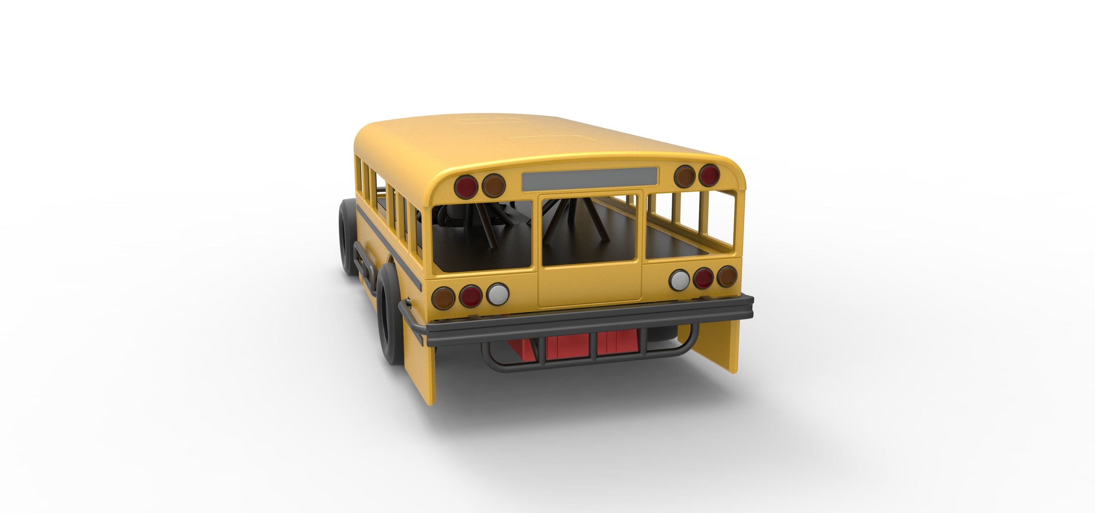 Outlaw Figure 8 Modified stock car as School bus Scale 1 to 25 3D print model_14
