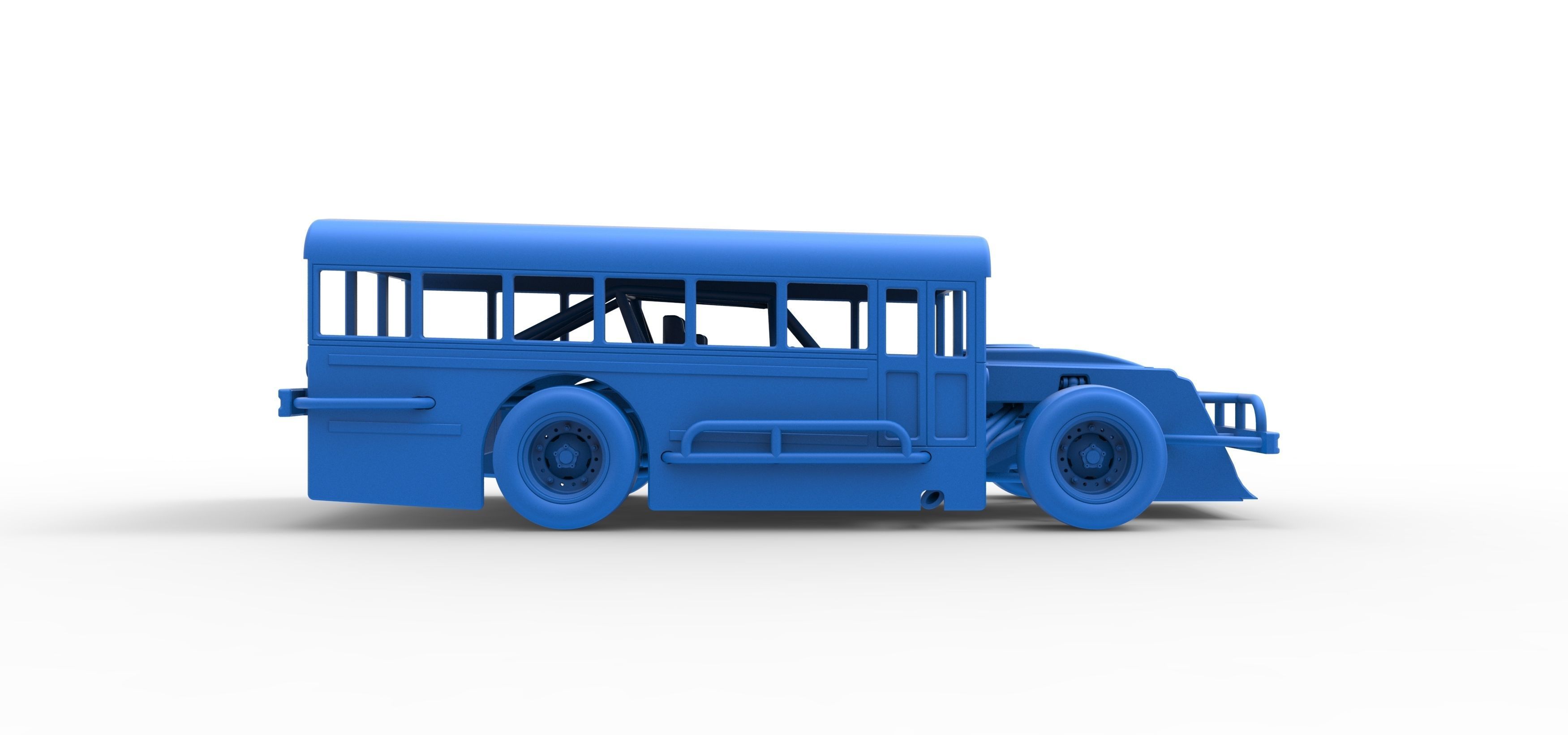 Outlaw Figure 8 Modified stock car as School bus Scale 1 to 25 3D print model_40