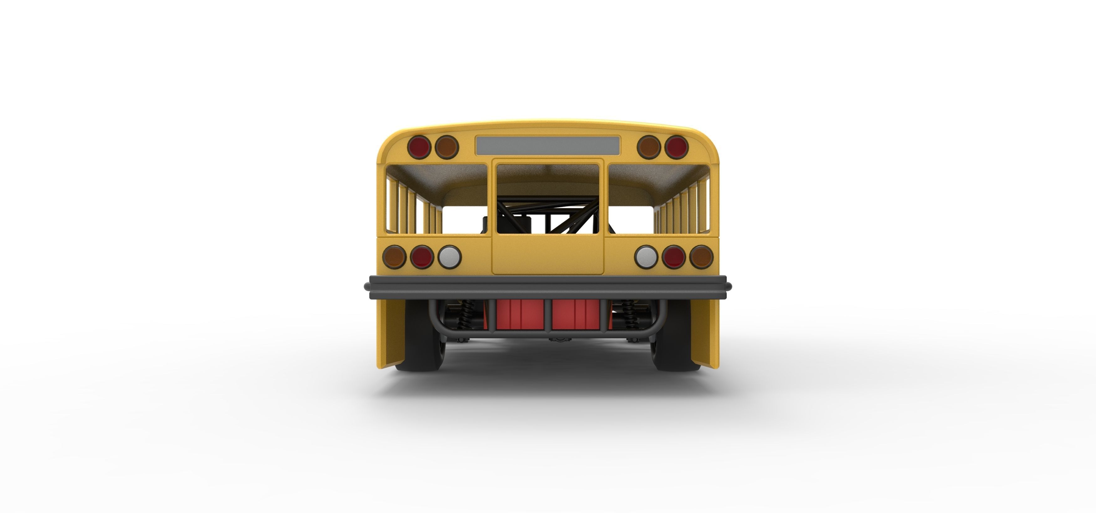 Outlaw Figure 8 Modified stock car as School bus Scale 1 to 25 3D print model_16