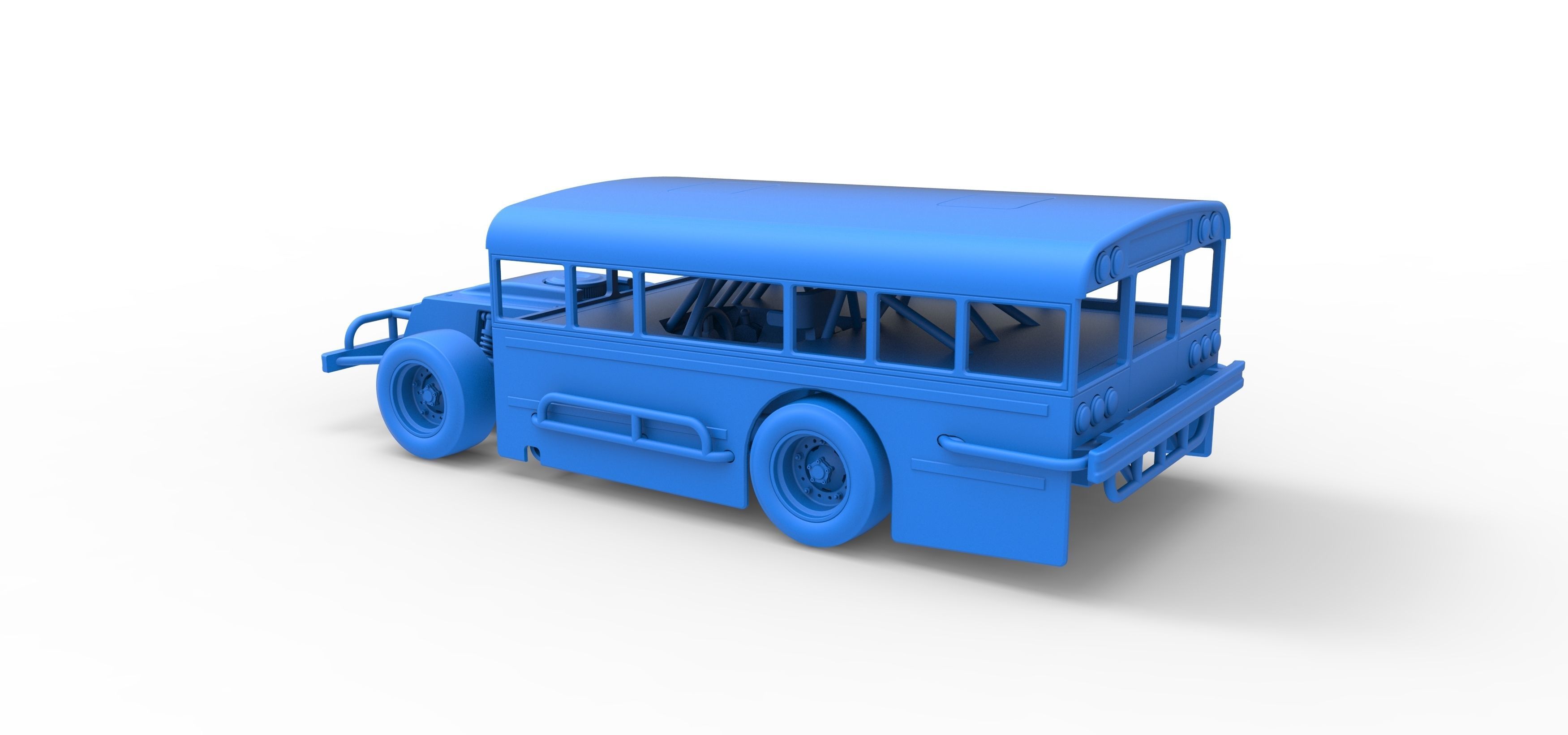 Outlaw Figure 8 Modified stock car as School bus Scale 1 to 25 3D print model_33