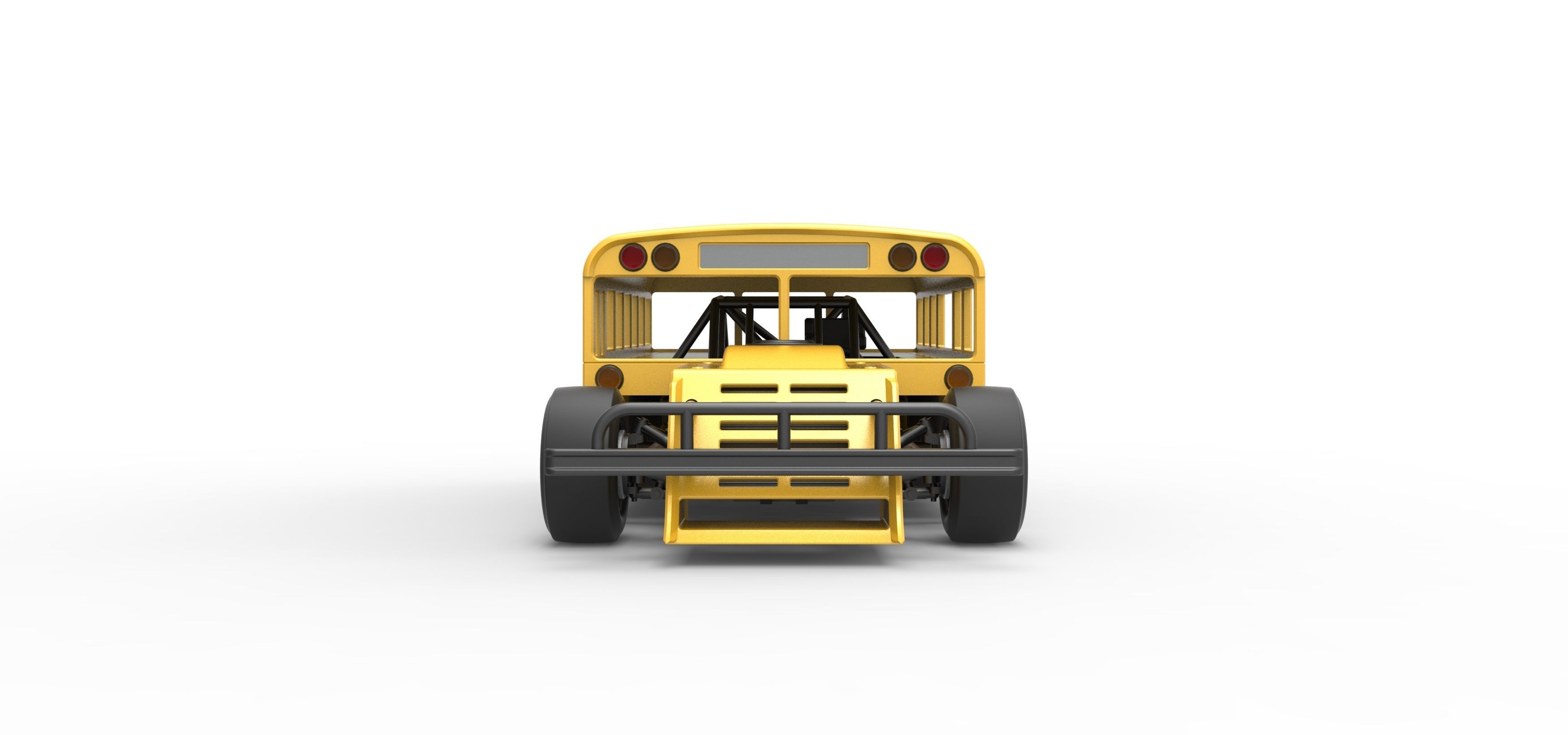 Outlaw Figure 8 Modified stock car as School bus Scale 1 to 25 3D print model_7