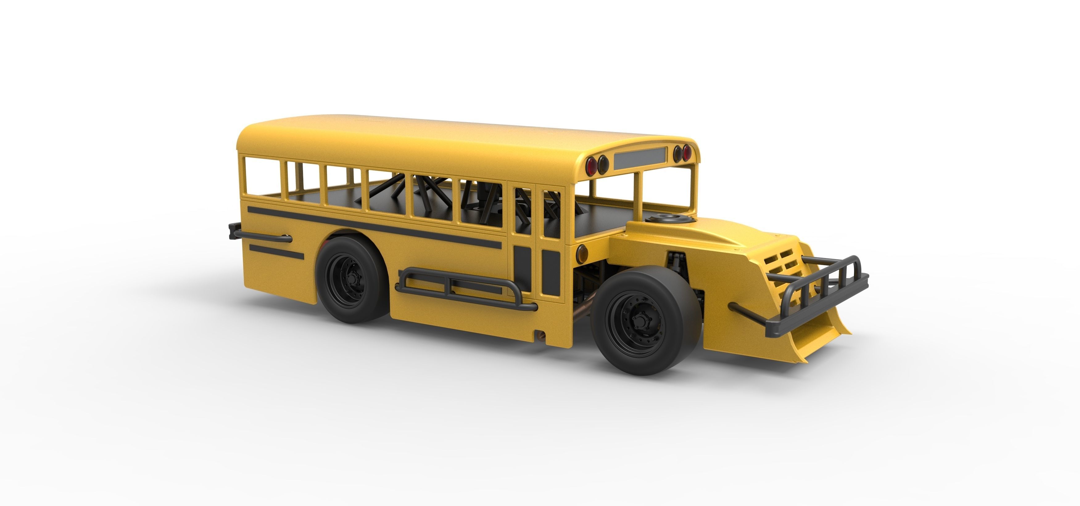Outlaw Figure 8 Modified stock car as School bus Scale 1 to 25 3D print model_20