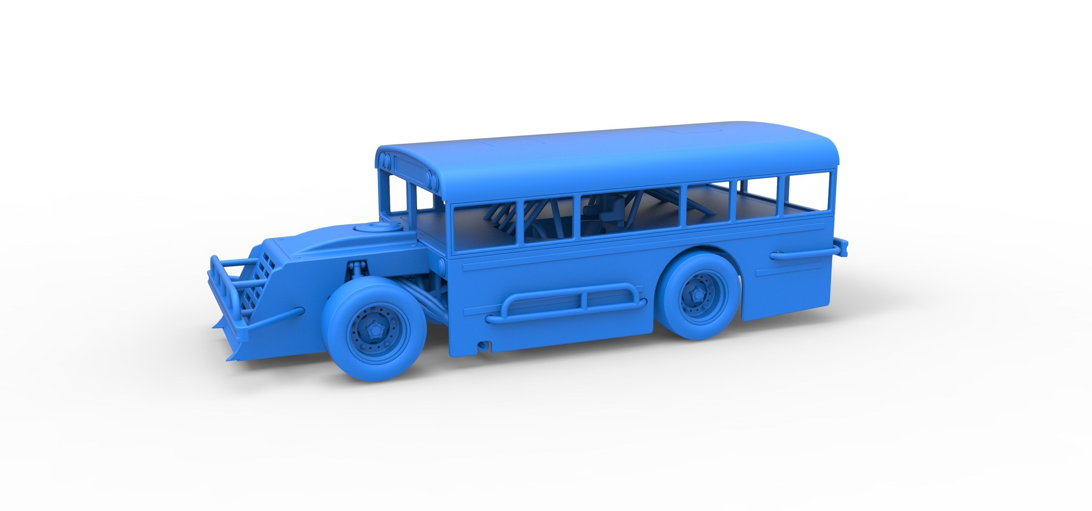 Outlaw Figure 8 Modified stock car as School bus Scale 1 to 25 3D print model_22
