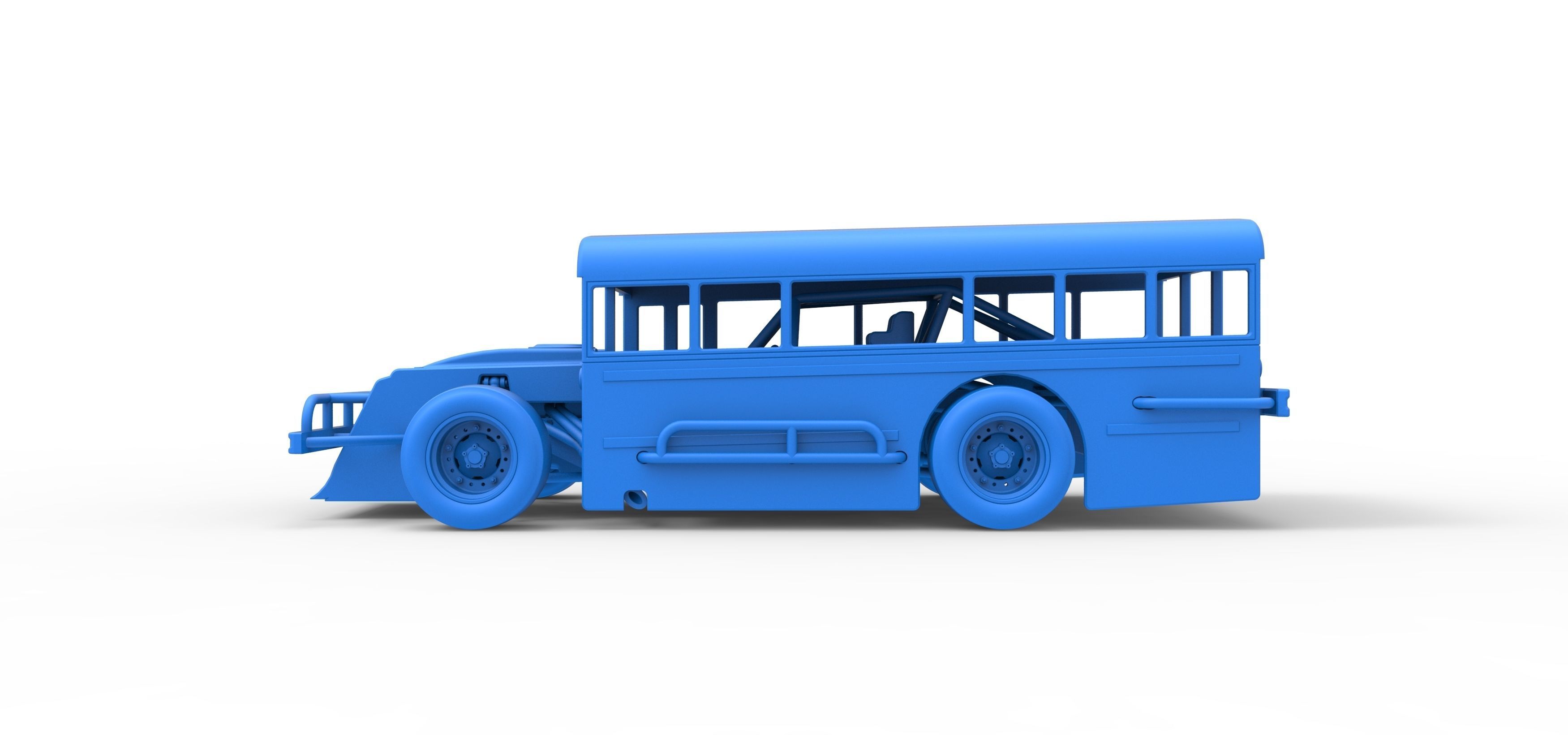 Outlaw Figure 8 Modified stock car as School bus Scale 1 to 25 3D print model_30