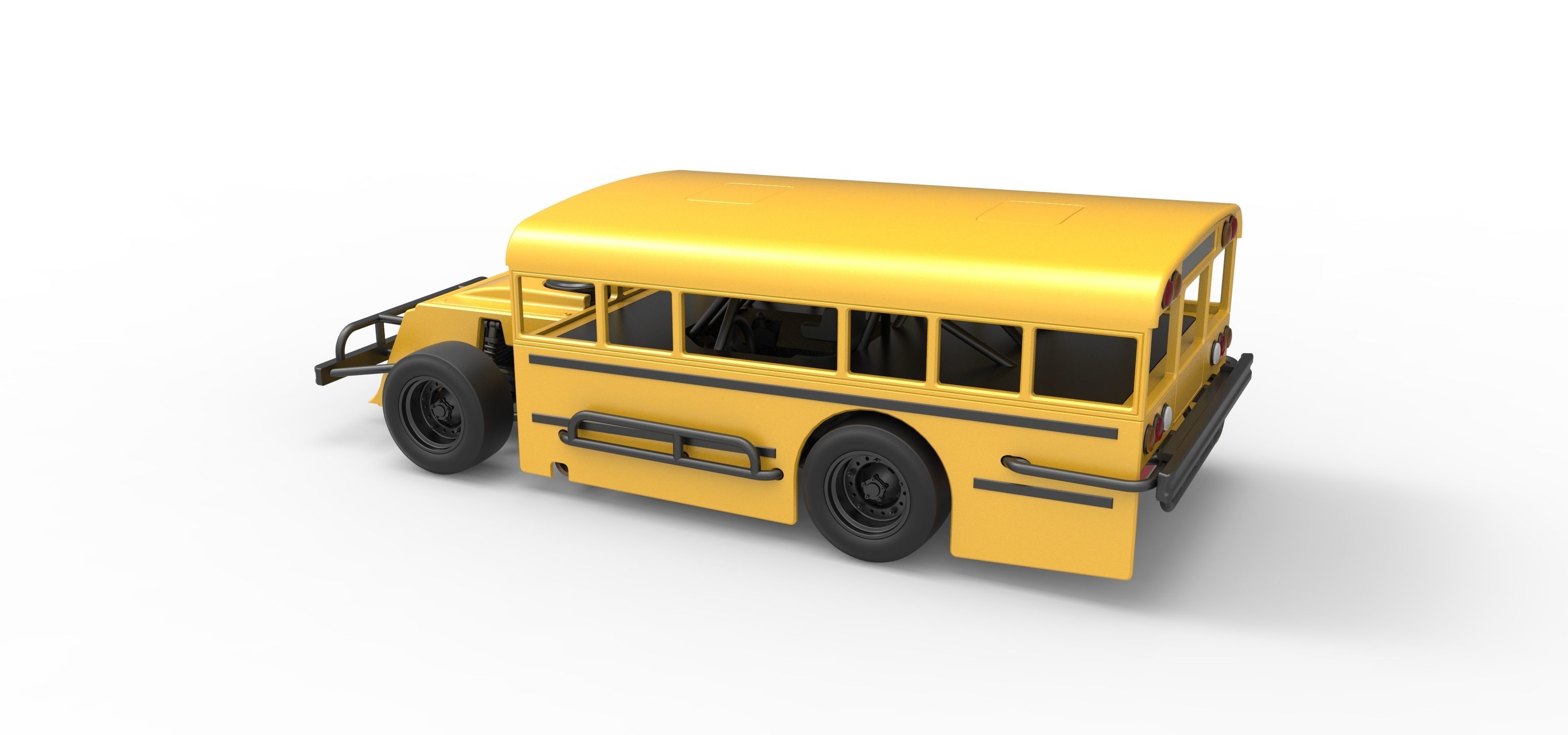 Outlaw Figure 8 Modified stock car as School bus Scale 1 to 25 3D print model_12