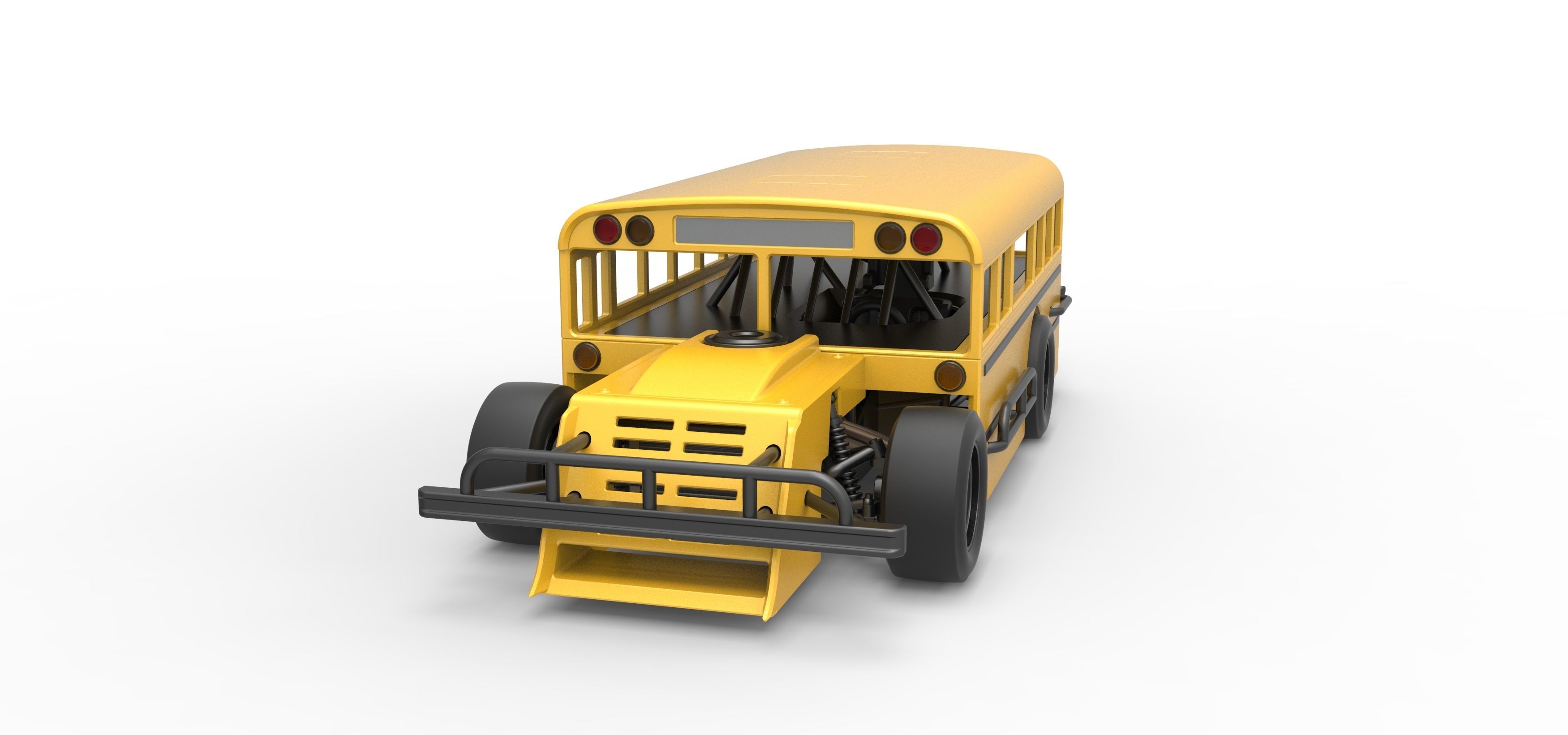 Outlaw Figure 8 Modified stock car as School bus Scale 1 to 25 3D print model_5