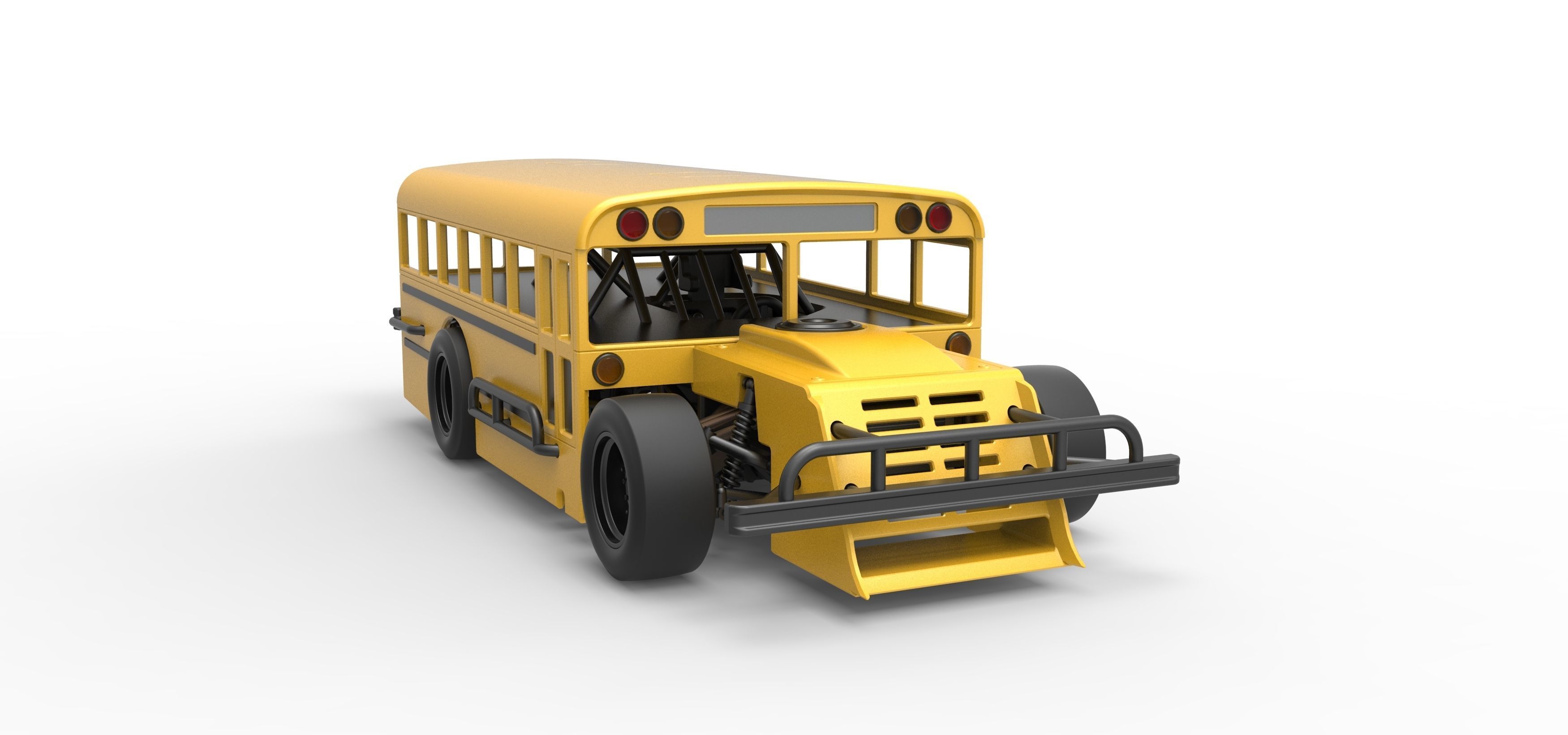 Outlaw Figure 8 Modified stock car as School bus Scale 1 to 25 3D print model_21