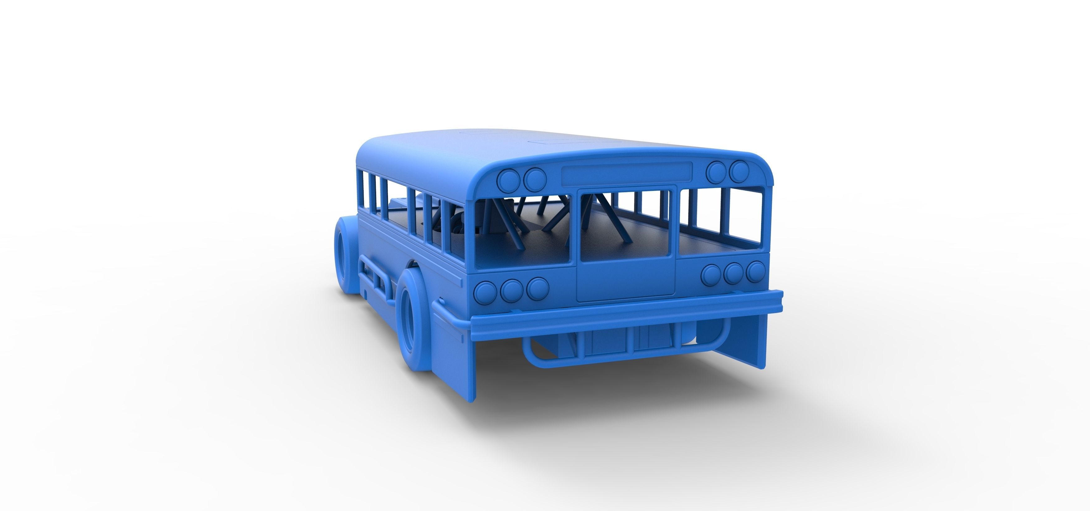 Outlaw Figure 8 Modified stock car as School bus Scale 1 to 25 3D print model_35