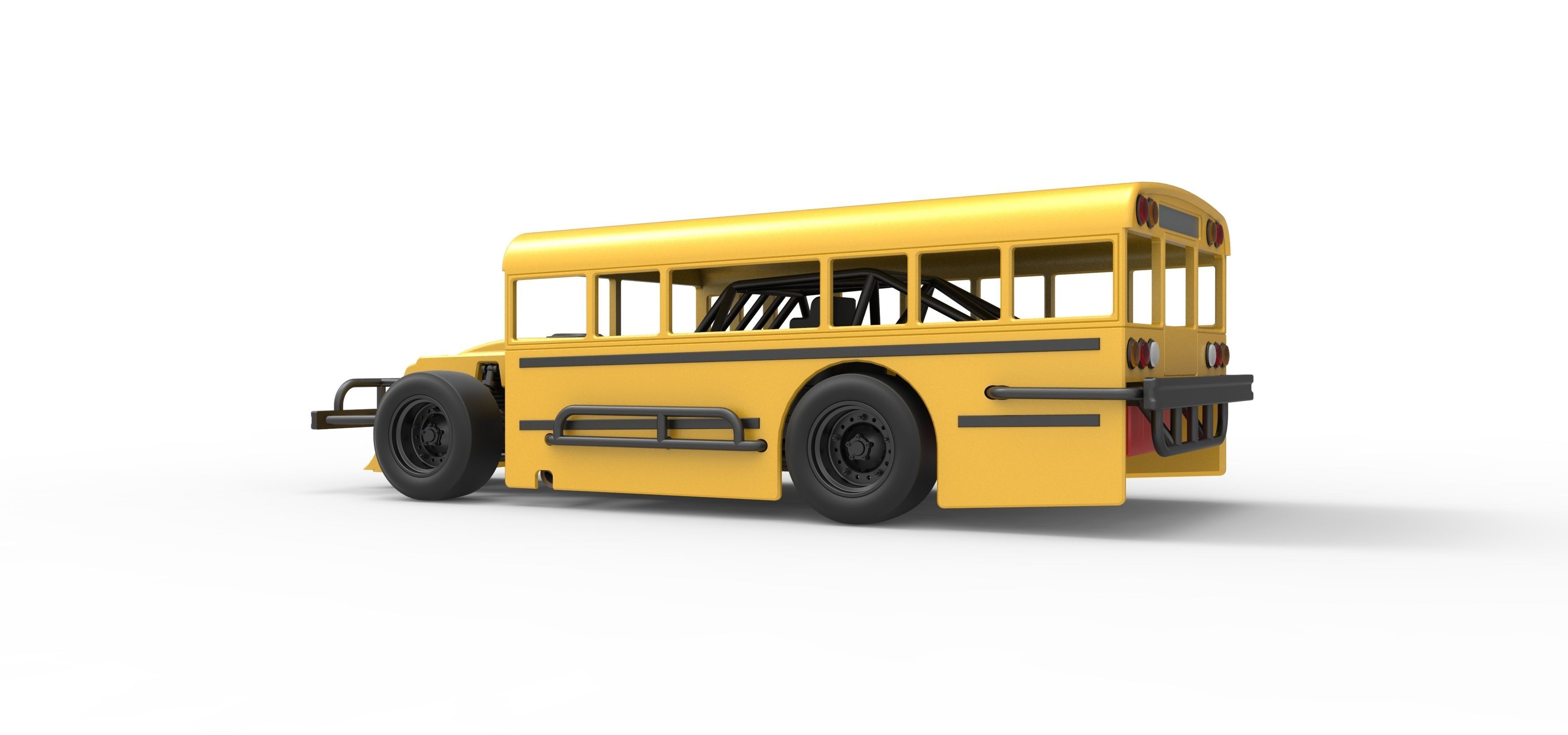 Outlaw Figure 8 Modified stock car as School bus Scale 1 to 25 3D print model_13