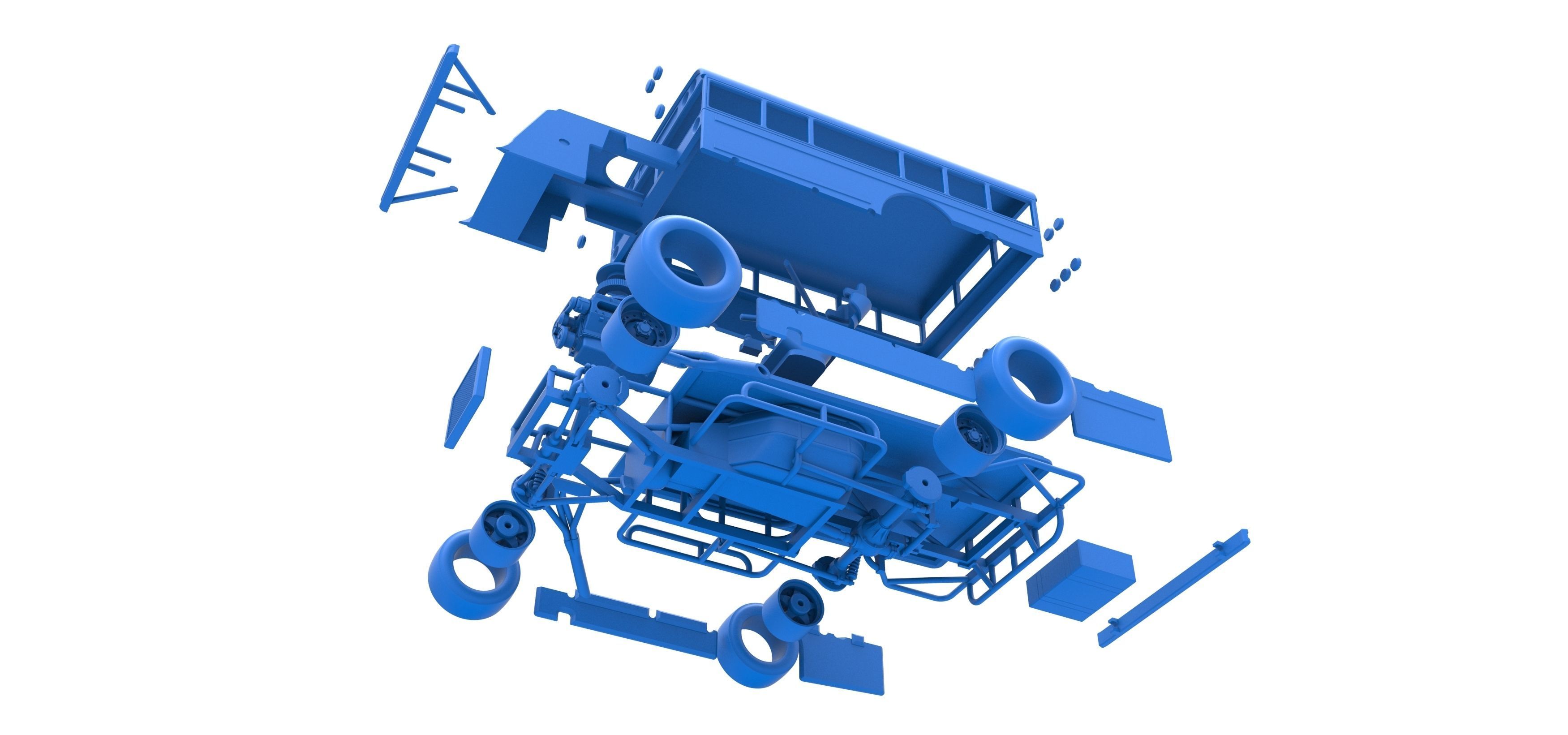 Outlaw Figure 8 Modified stock car as School bus Scale 1 to 25 3D print model_46