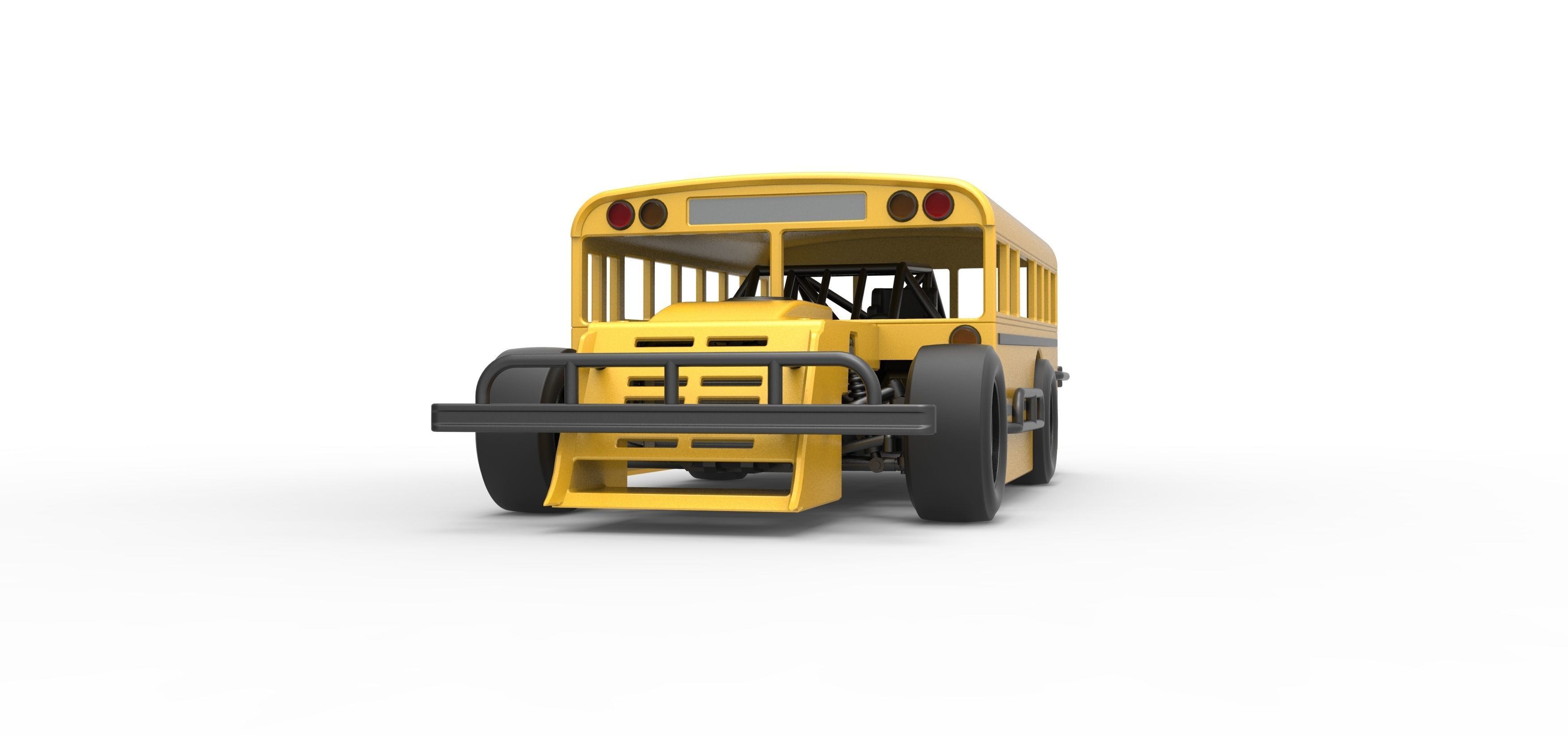 Outlaw Figure 8 Modified stock car as School bus Scale 1 to 25 3D print model_6