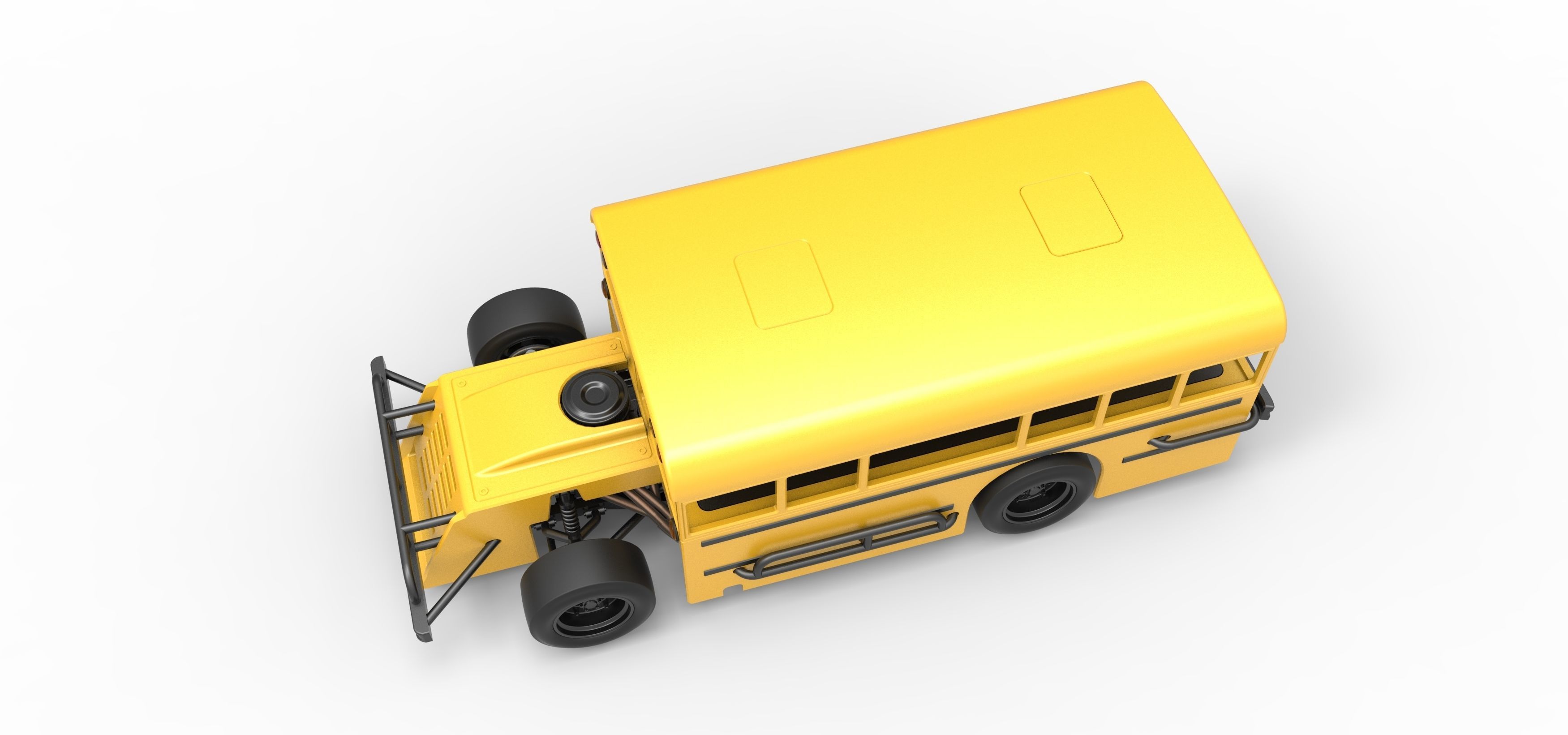 Outlaw Figure 8 Modified stock car as School bus Scale 1 to 25 3D print model_4