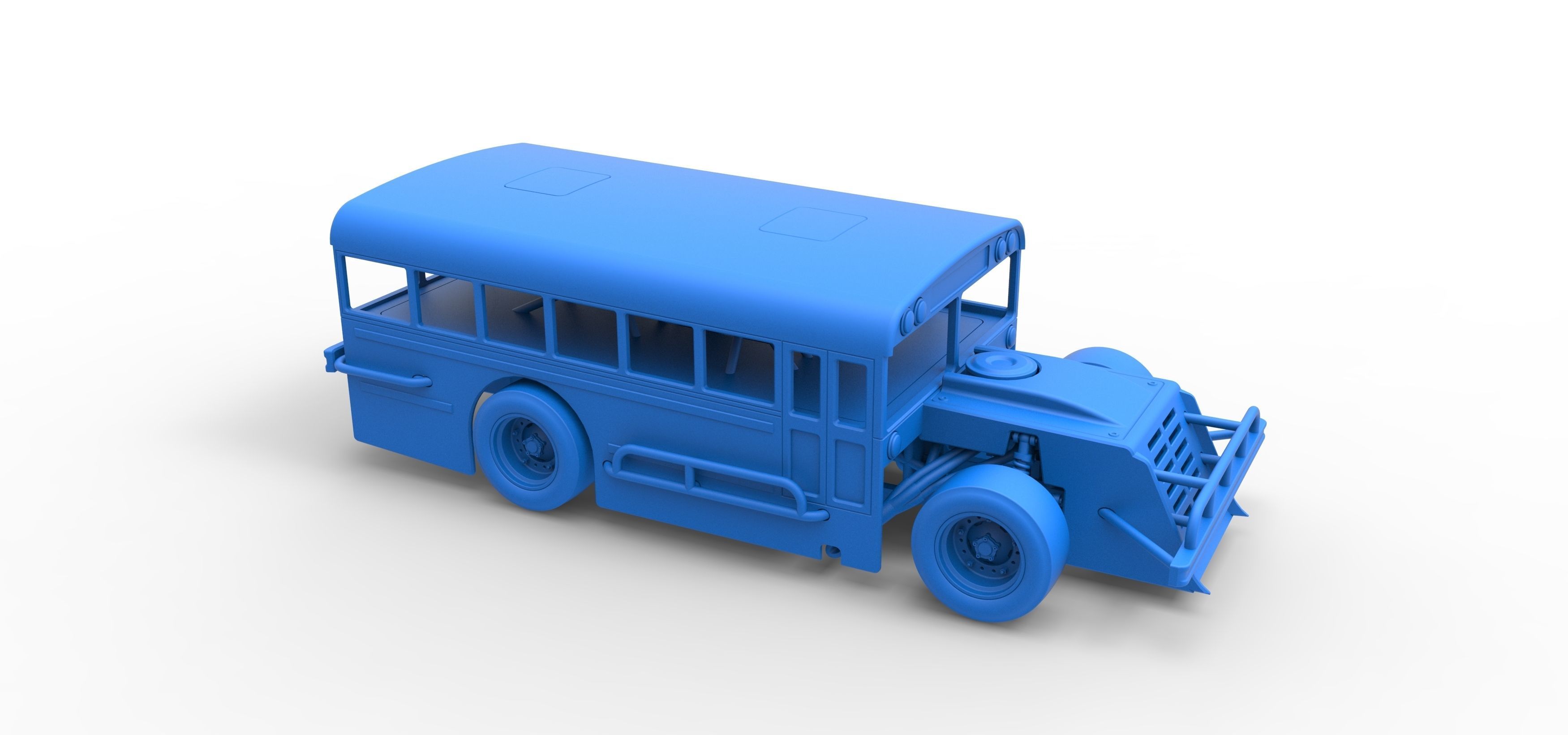 Outlaw Figure 8 Modified stock car as School bus Scale 1 to 25 3D print model_42