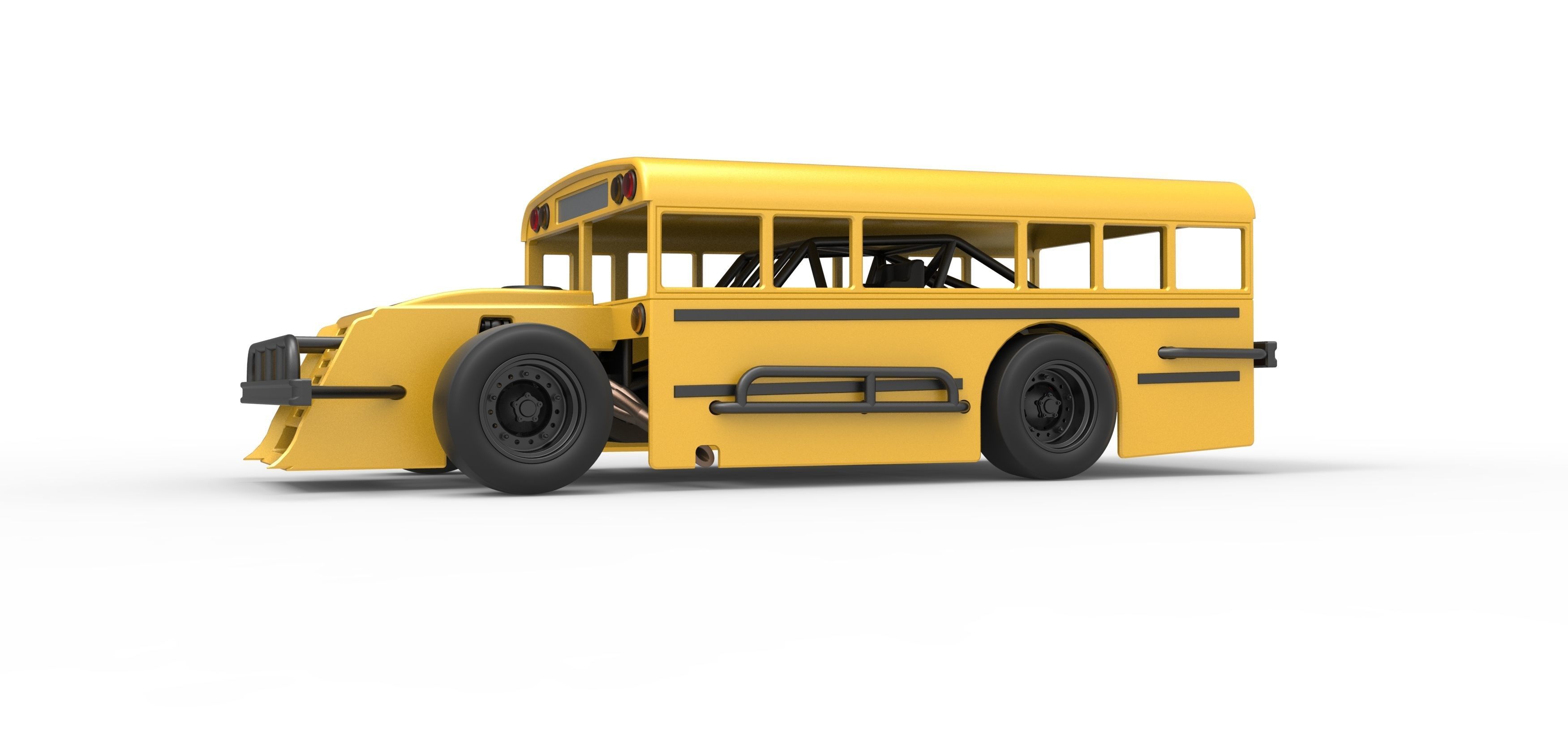 Outlaw Figure 8 Modified stock car as School bus Scale 1 to 25 3D print model_2