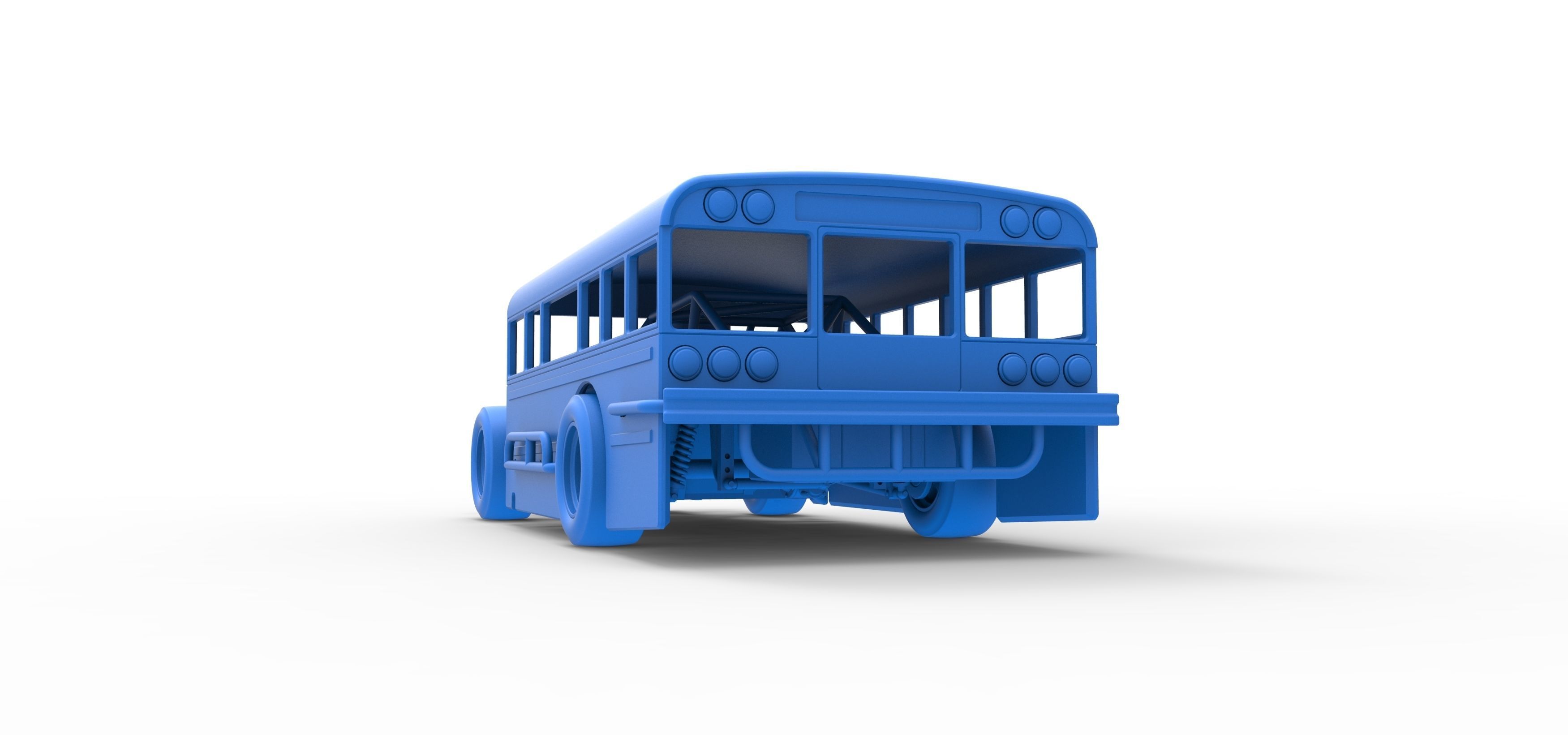Outlaw Figure 8 Modified stock car as School bus Scale 1 to 25 3D print model_36