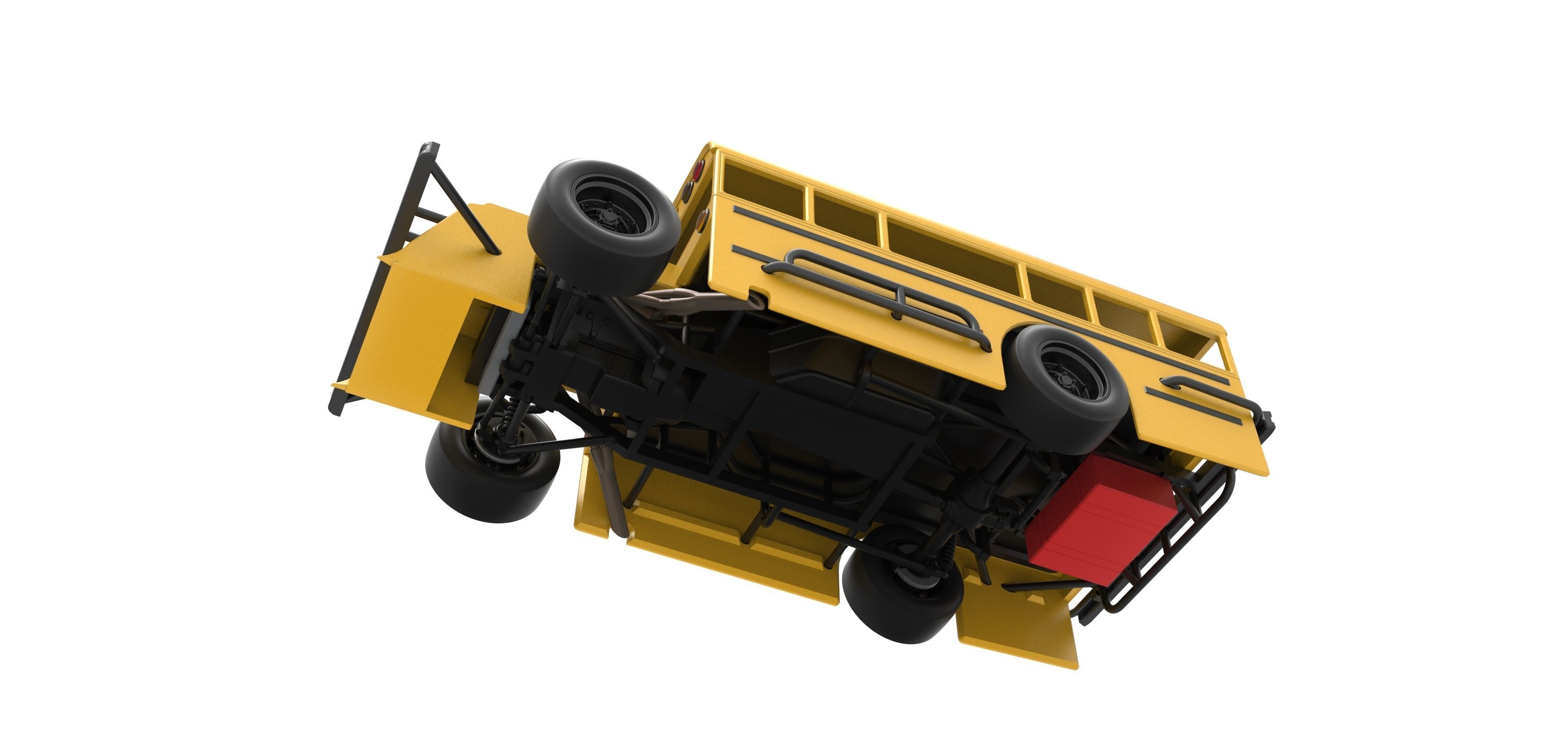 Outlaw Figure 8 Modified stock car as School bus Scale 1 to 25 3D print model_3