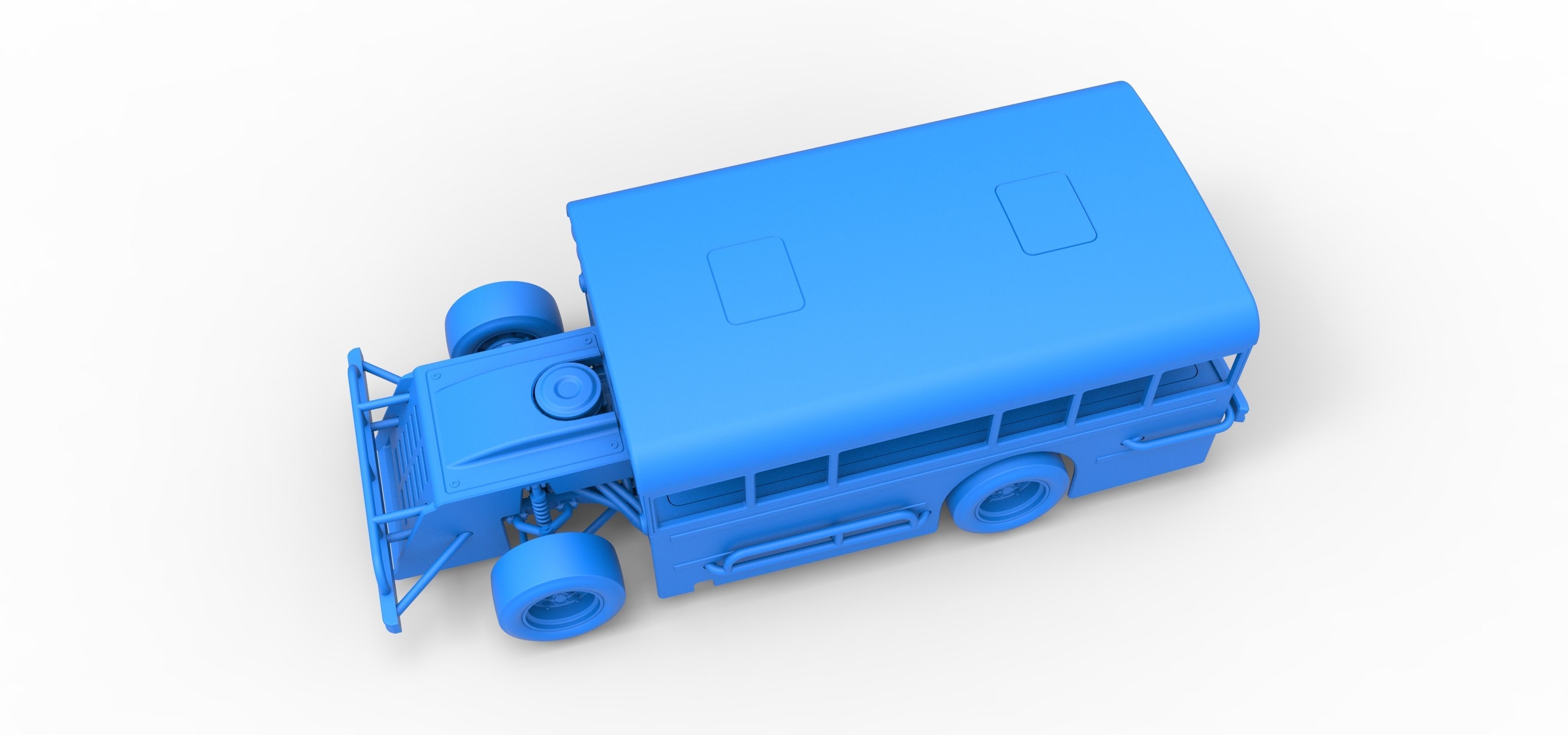 Outlaw Figure 8 Modified stock car as School bus Scale 1 to 25 3D print model_25
