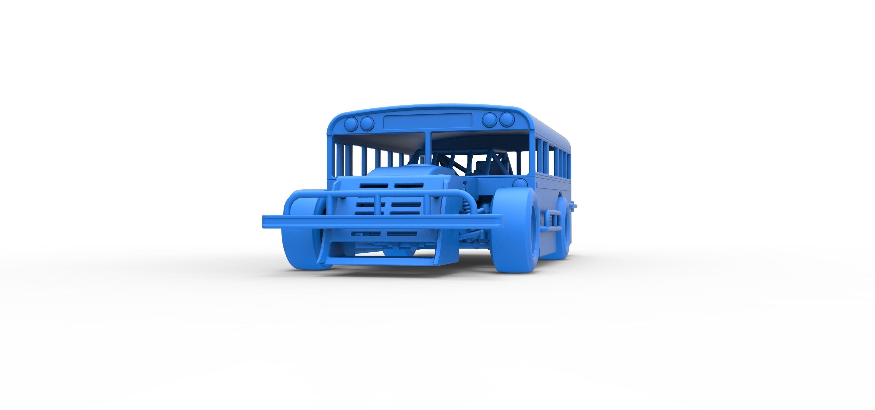 Outlaw Figure 8 Modified stock car as School bus Scale 1 to 25 3D print model_27