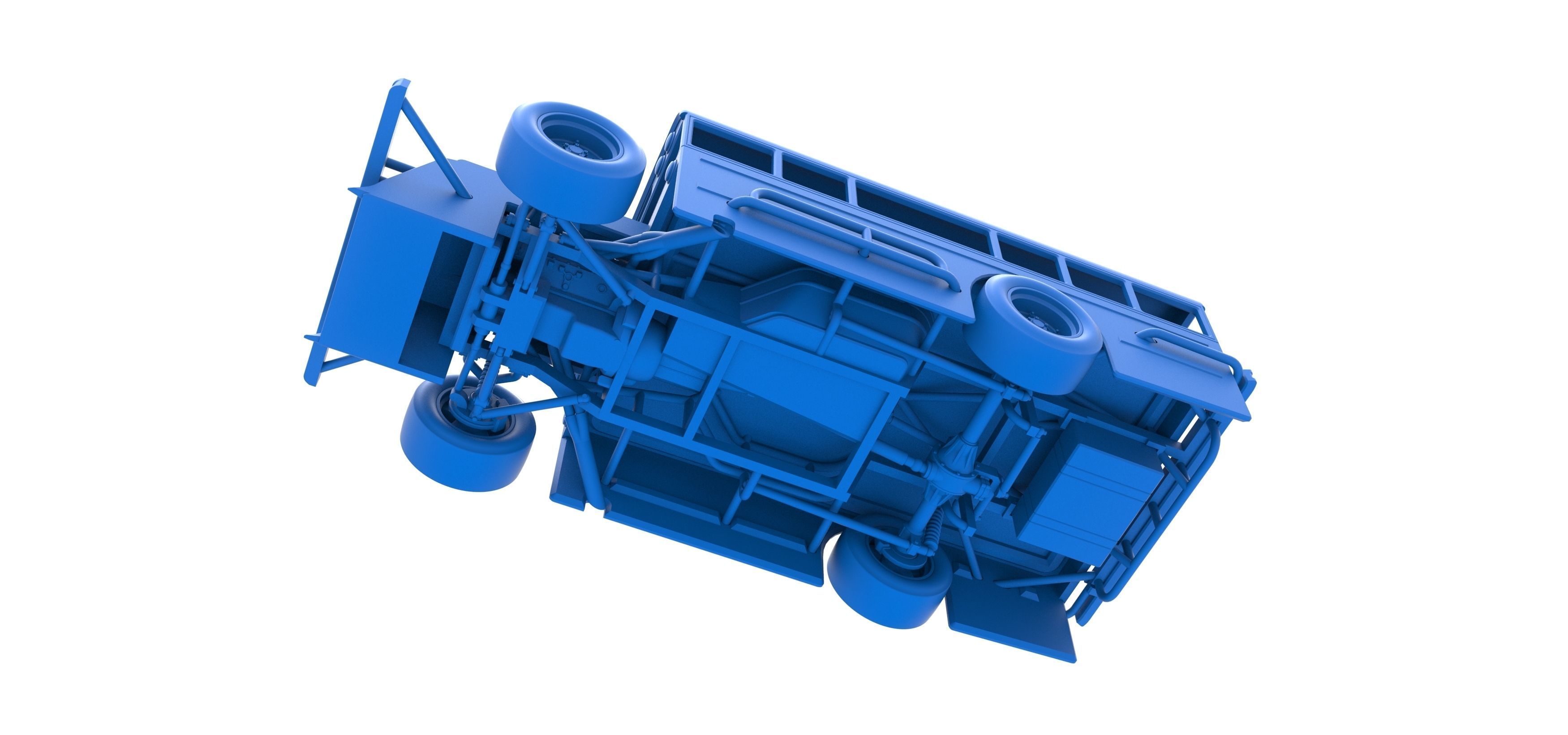 Outlaw Figure 8 Modified stock car as School bus Scale 1 to 25 3D print model_24