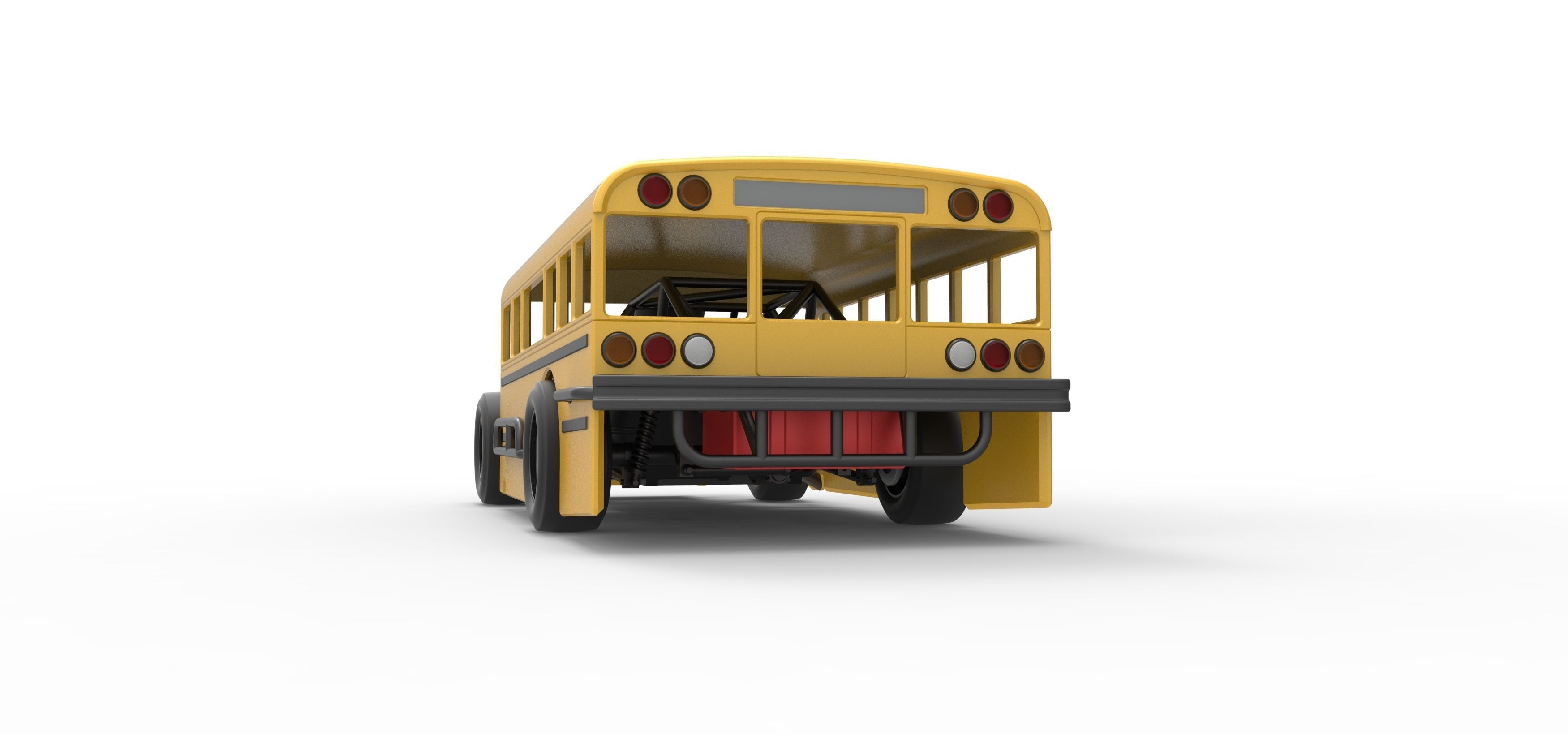 Outlaw Figure 8 Modified stock car as School bus Scale 1 to 25 3D print model_15