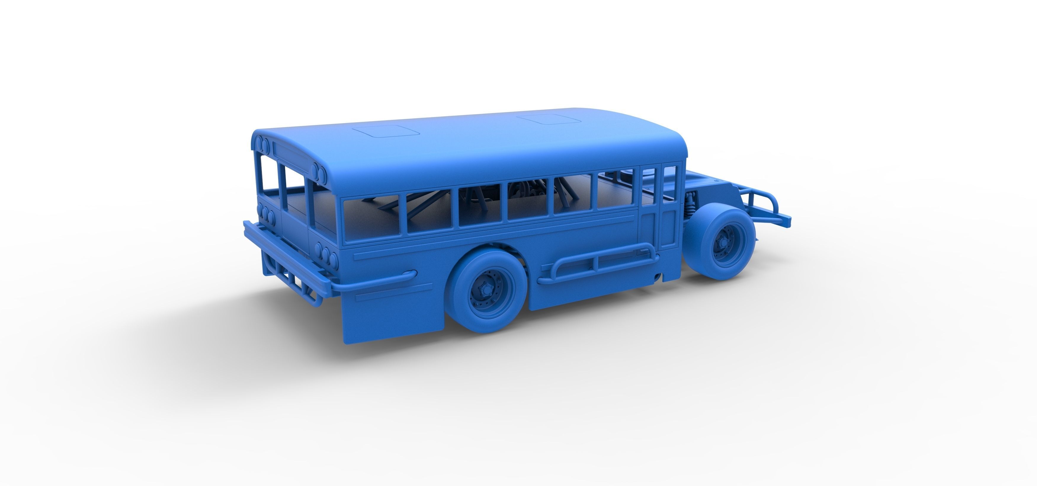 Outlaw Figure 8 Modified stock car as School bus Scale 1 to 25 3D print model_39