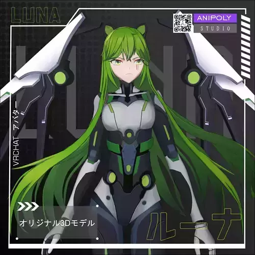 Luna - 3D model character for VRChat 