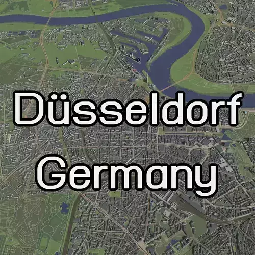 Dusseldorf Germany - city and urban 3D model