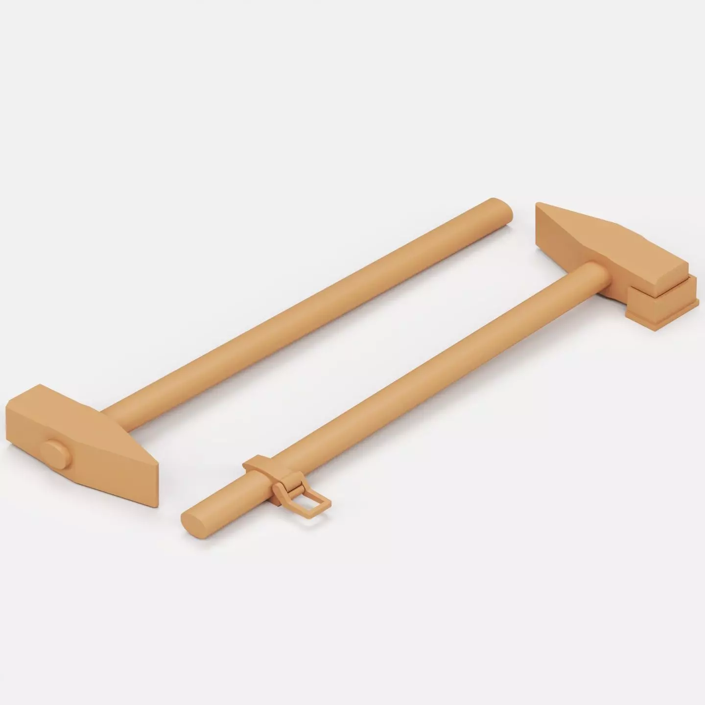 German Panzer tool set 3D print model_17