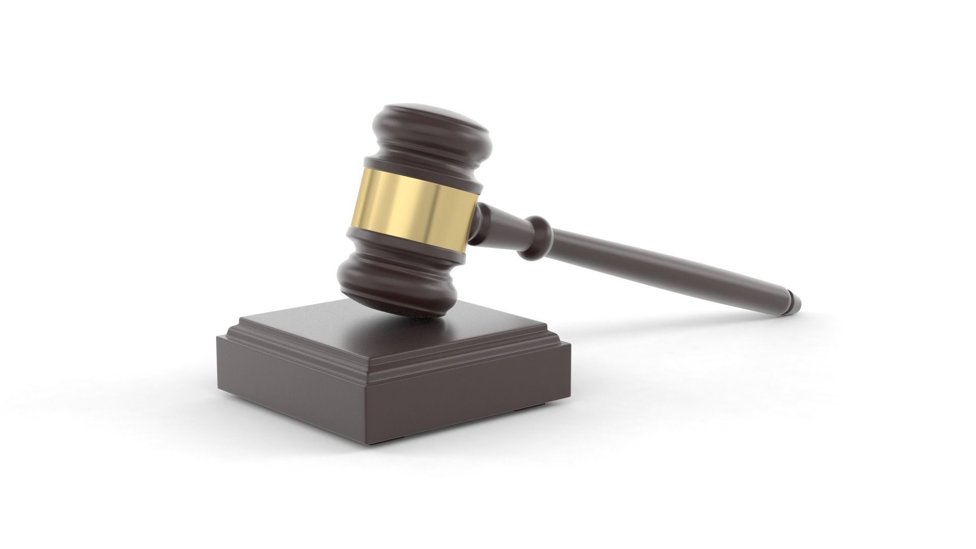 Weight Scale and Gavel 3D model_6