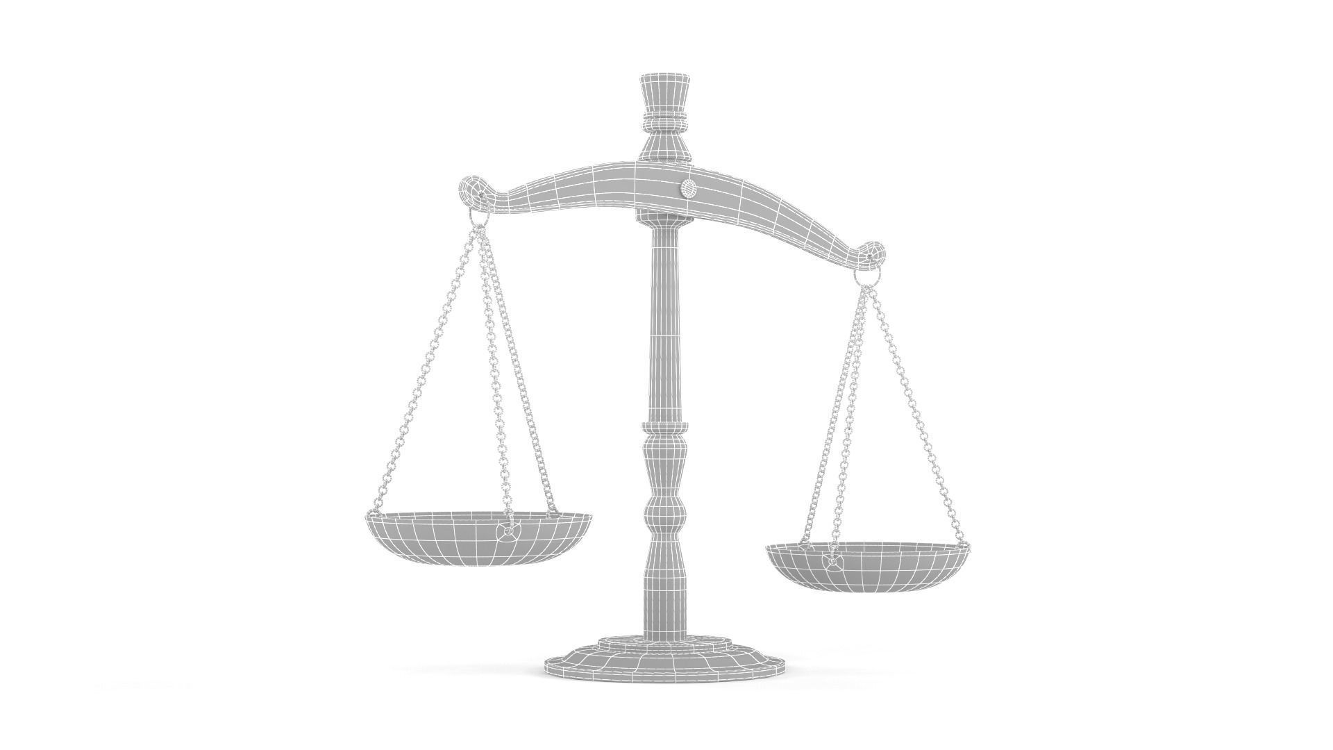 Weight Scale and Gavel 3D model_10