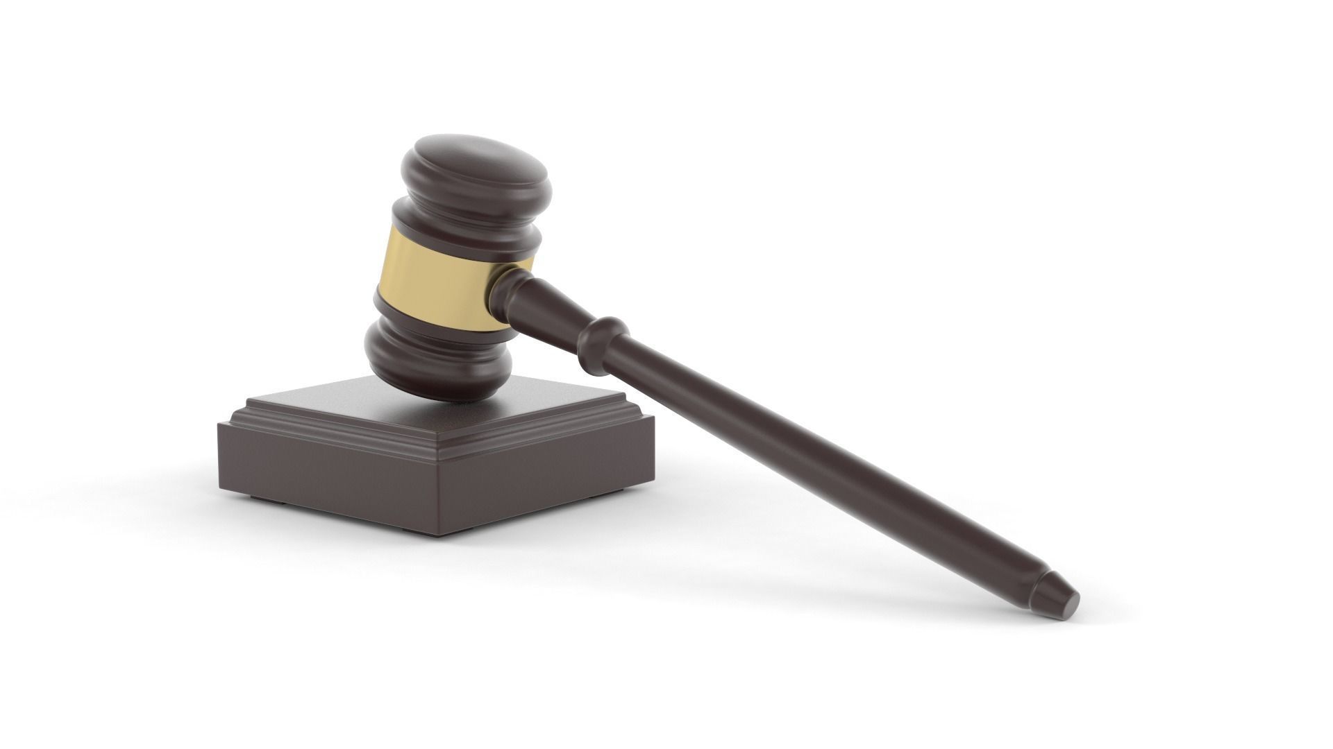 Weight Scale and Gavel 3D model_4