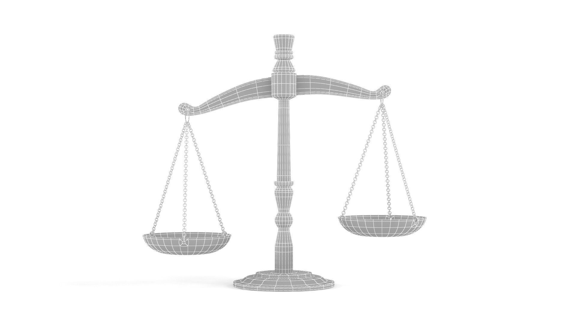 Weight Scale and Gavel 3D model_8
