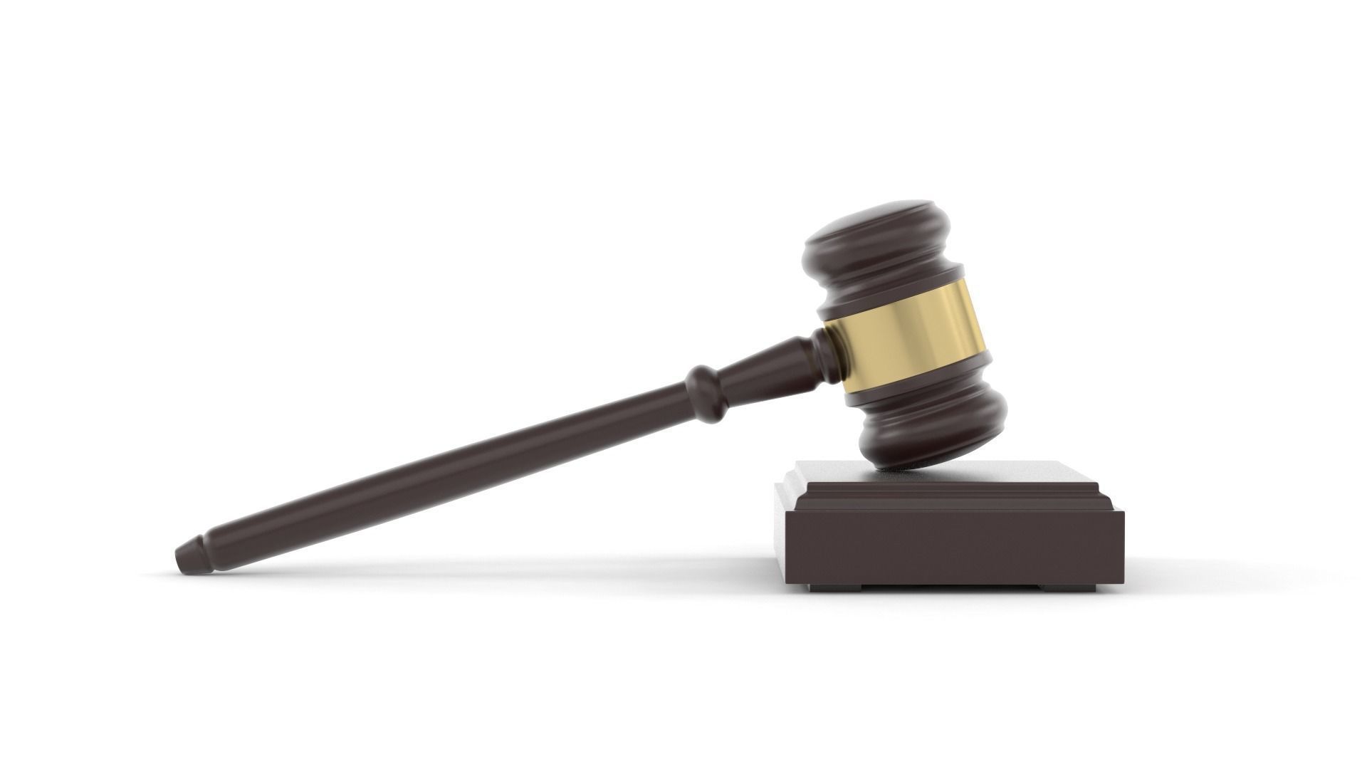 Weight Scale and Gavel 3D model_5