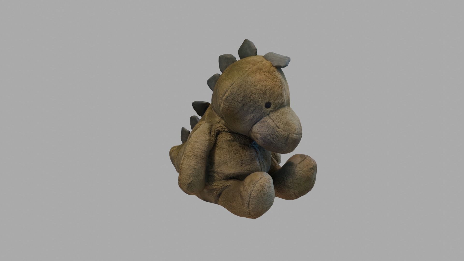 Stuffed Dinosaur Plush Toy Low-poly 3D model_2