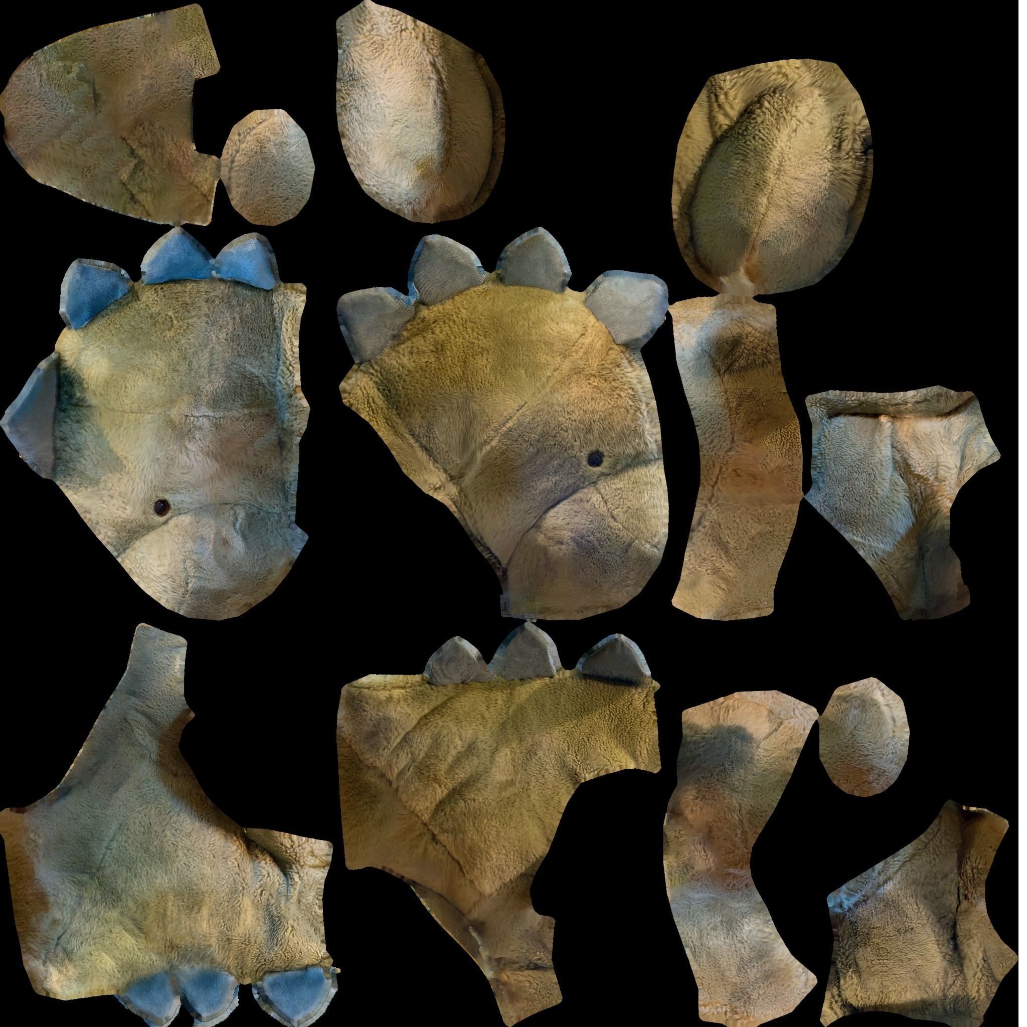 Stuffed Dinosaur Plush Toy Low-poly 3D model_8