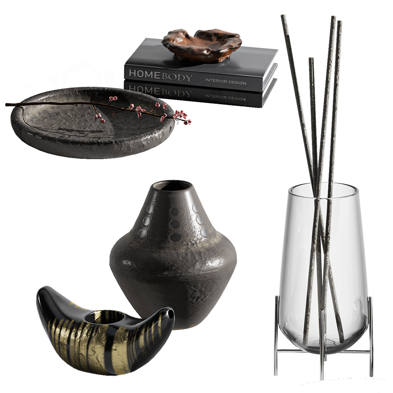 Decorative set 07 3D model_1