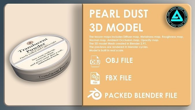 Translucent Powder Low-poly 3D model